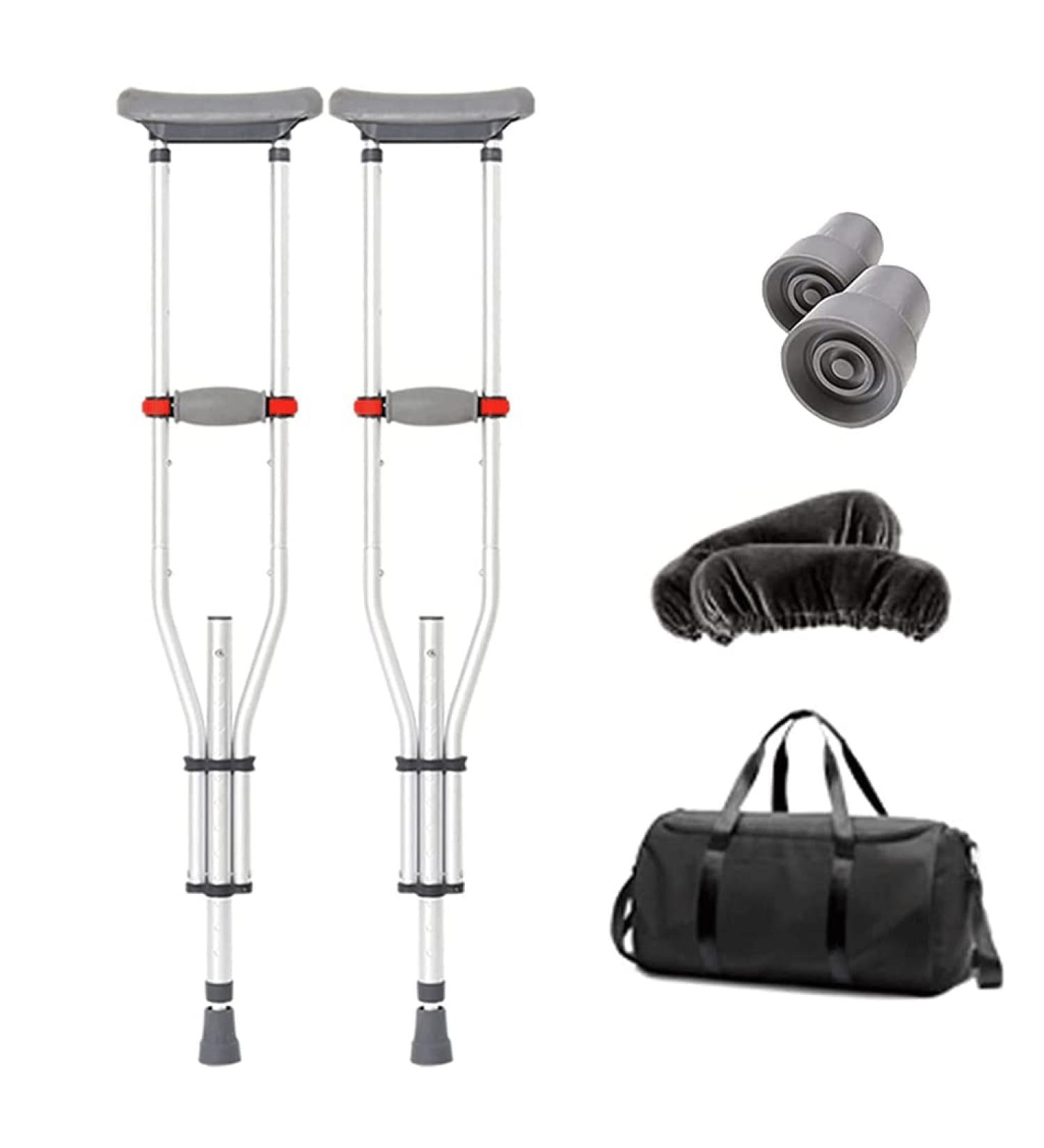 Canes Medical Underarm Crutches Aluminum Folding Walking Sticks Button Height Adjustment Walking Cane Adult Crutches Independence - Buy Online on GoSupps.com