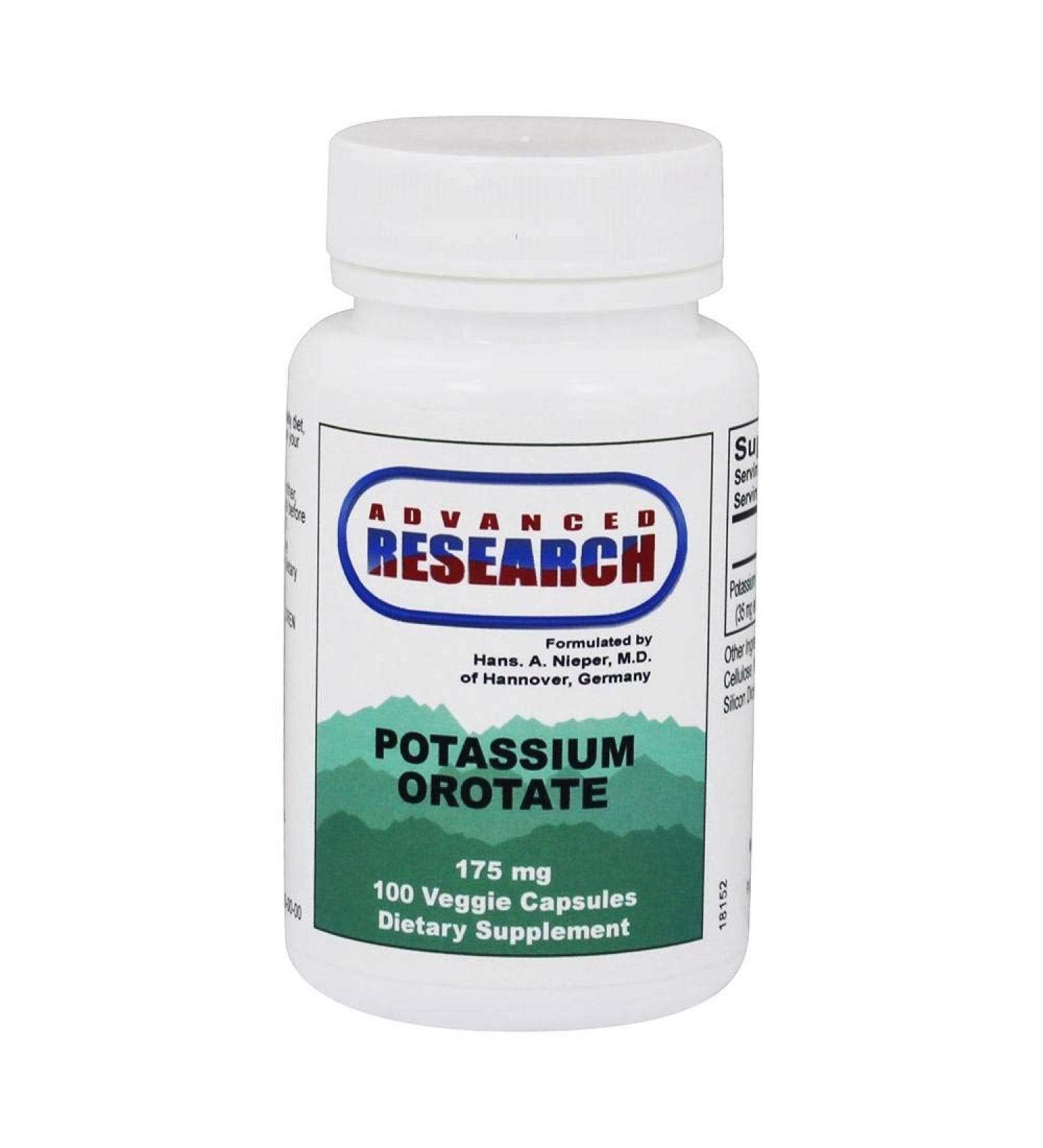 NCI Advanced Research Dr. Hans Nieper Potassium Orotate Capsules 100 Count