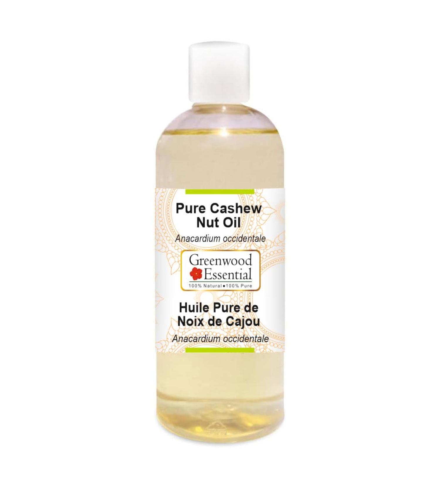 Greenwood Essential Pure Cashew Nut Oil (Anacardium occidentale) Premium Therapeutic Grade for Hair, Skin & Aromatherapy 200ml (6.76 Ounce) - Buy Online on GoSupps.com