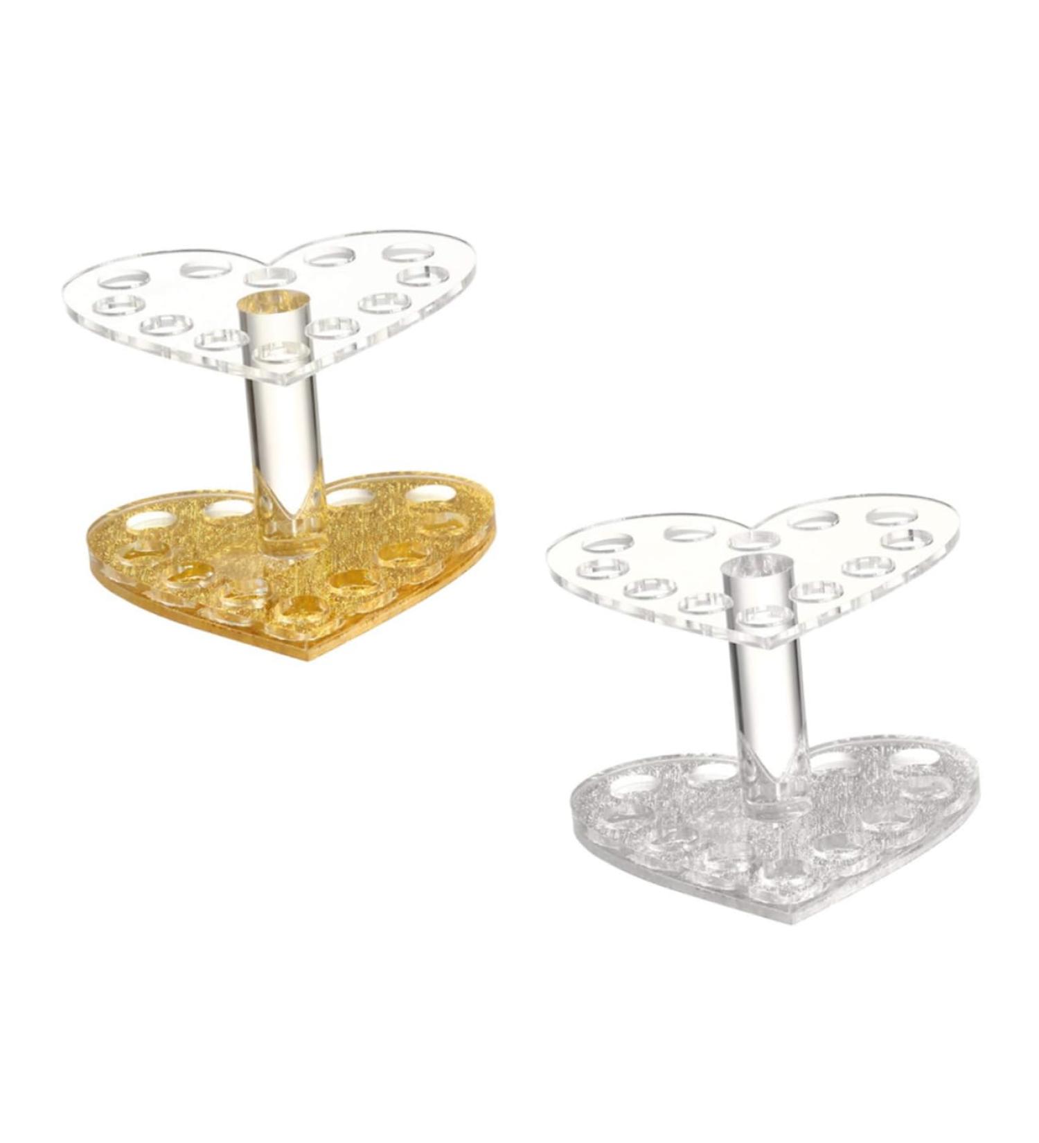 NOLITOY 2pcs Nail Art Heart Pen Holder Eyeliner Pencil Pinceles Para U as Acrilicas Eyeliner Stand Bracket - Buy Online on GoSupps.com