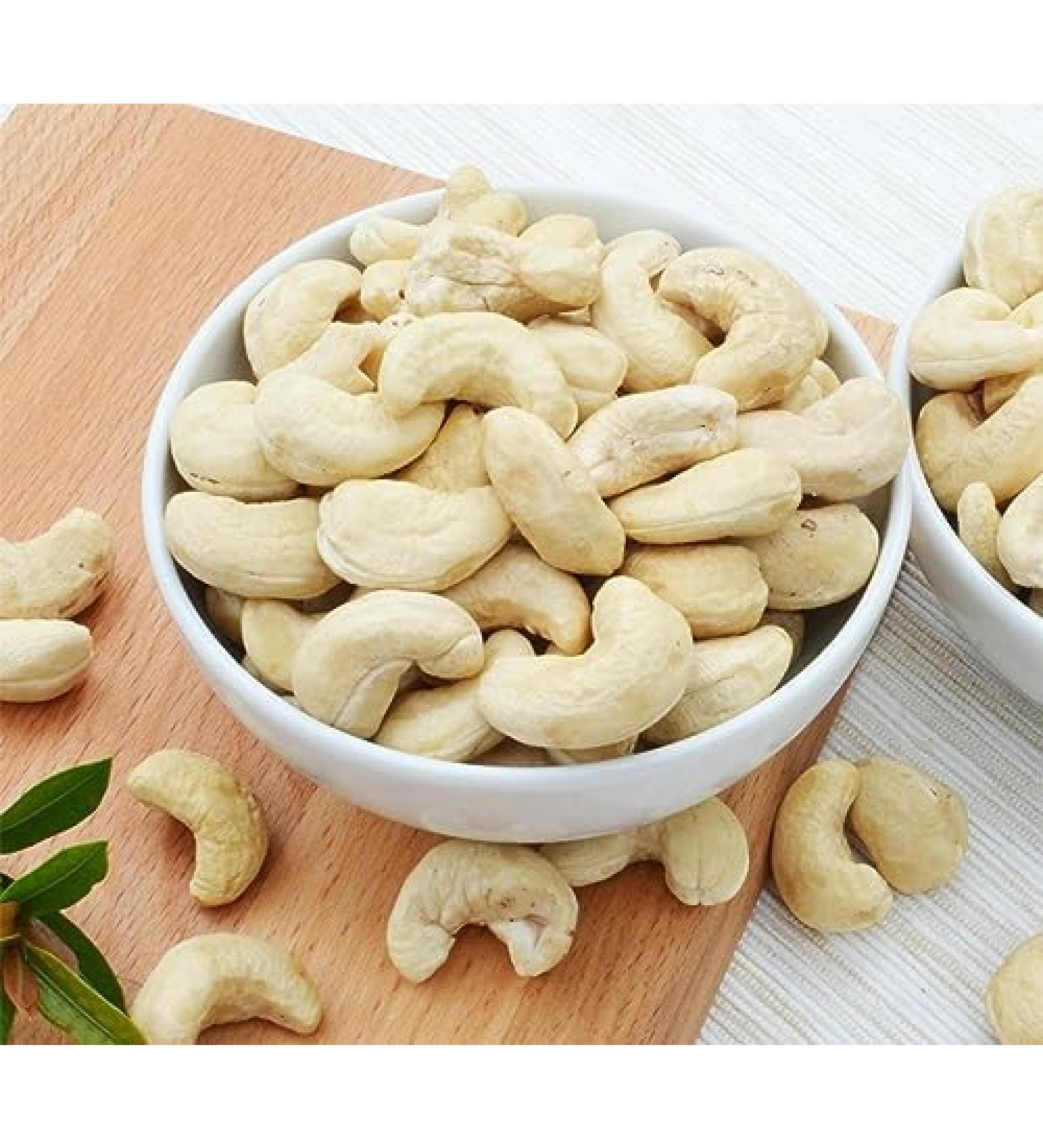 Cashew Nuts 500g King Sized Extra Large Cashews Natural Raw Whole - Ready to Eat - Largest Biggest Jumbo Larger Colossal Nut Big Kernels unroasted Unsalted Bulk Bag (Packaging May Vary) PURIMA 500.0 grams