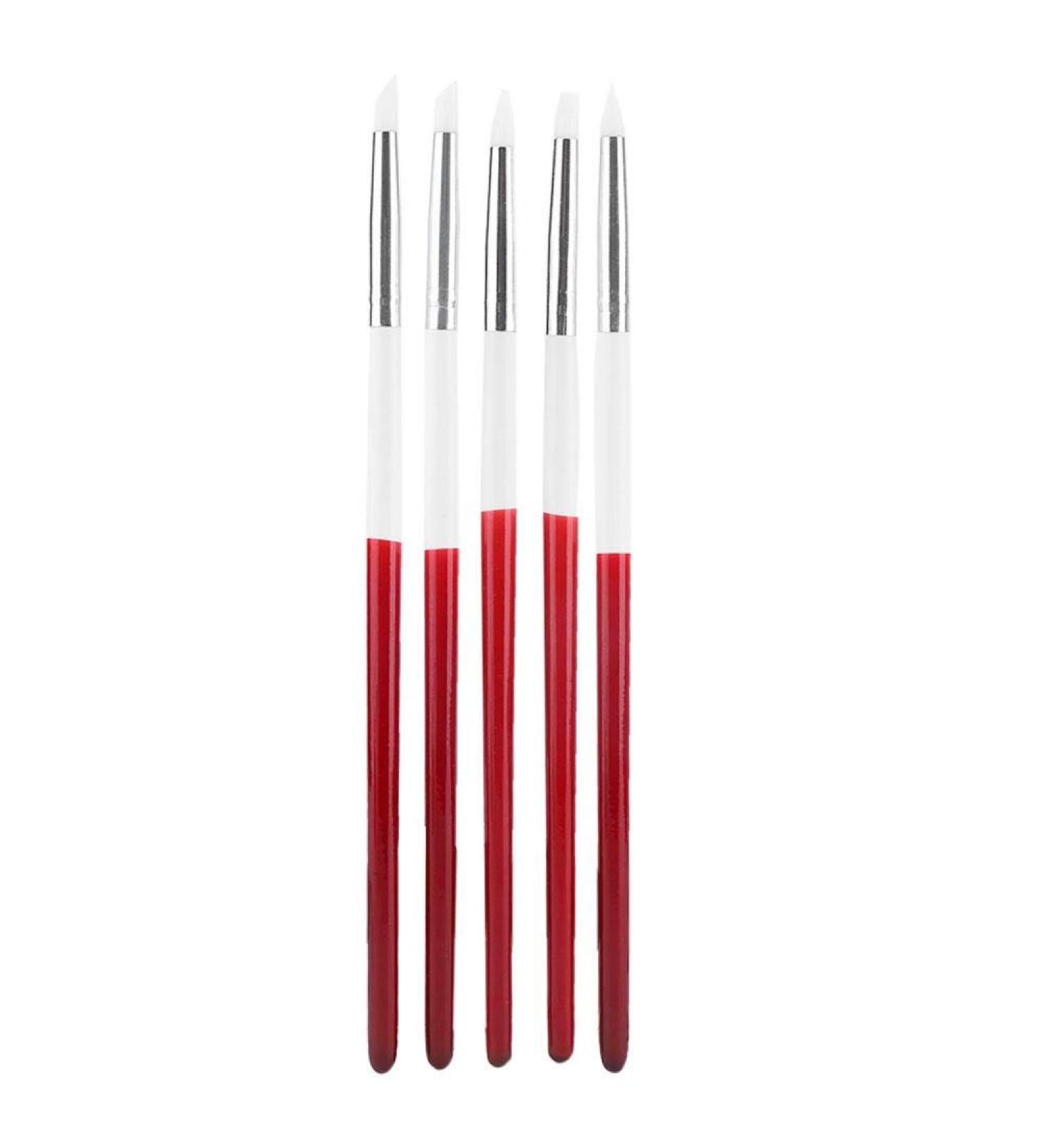 Buy Dekaim Nail Art Pens Set - 5pcs Red & White Silicone Dotting Tools for Perfect Manicure | International Shipping - Buy Online on GoSupps.com