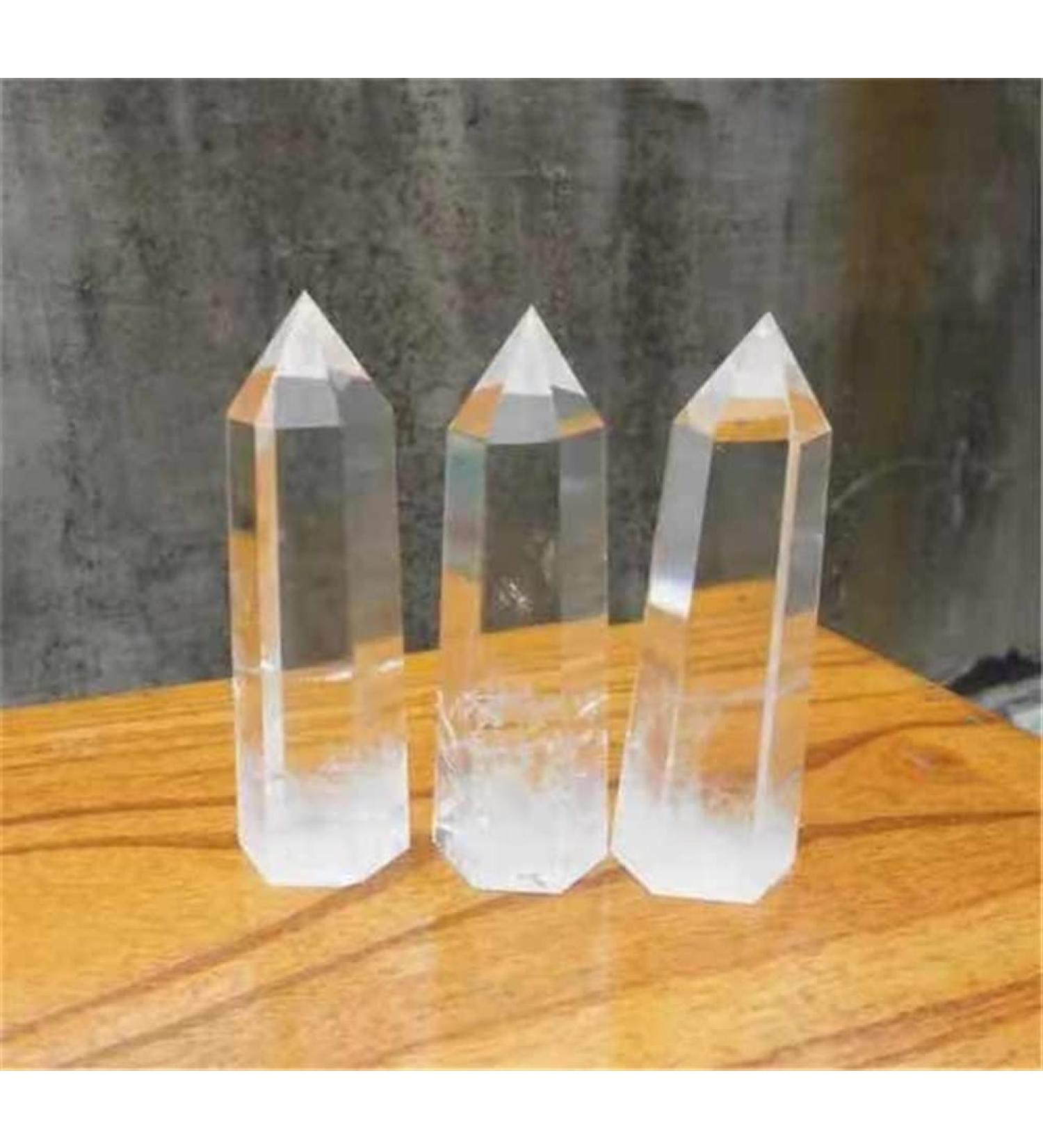 Natural Clear Quartz Point Wand - 65mm-80mm Healing Crystal Stick for Energy Healing (1pc) - Buy Online on GoSupps.com