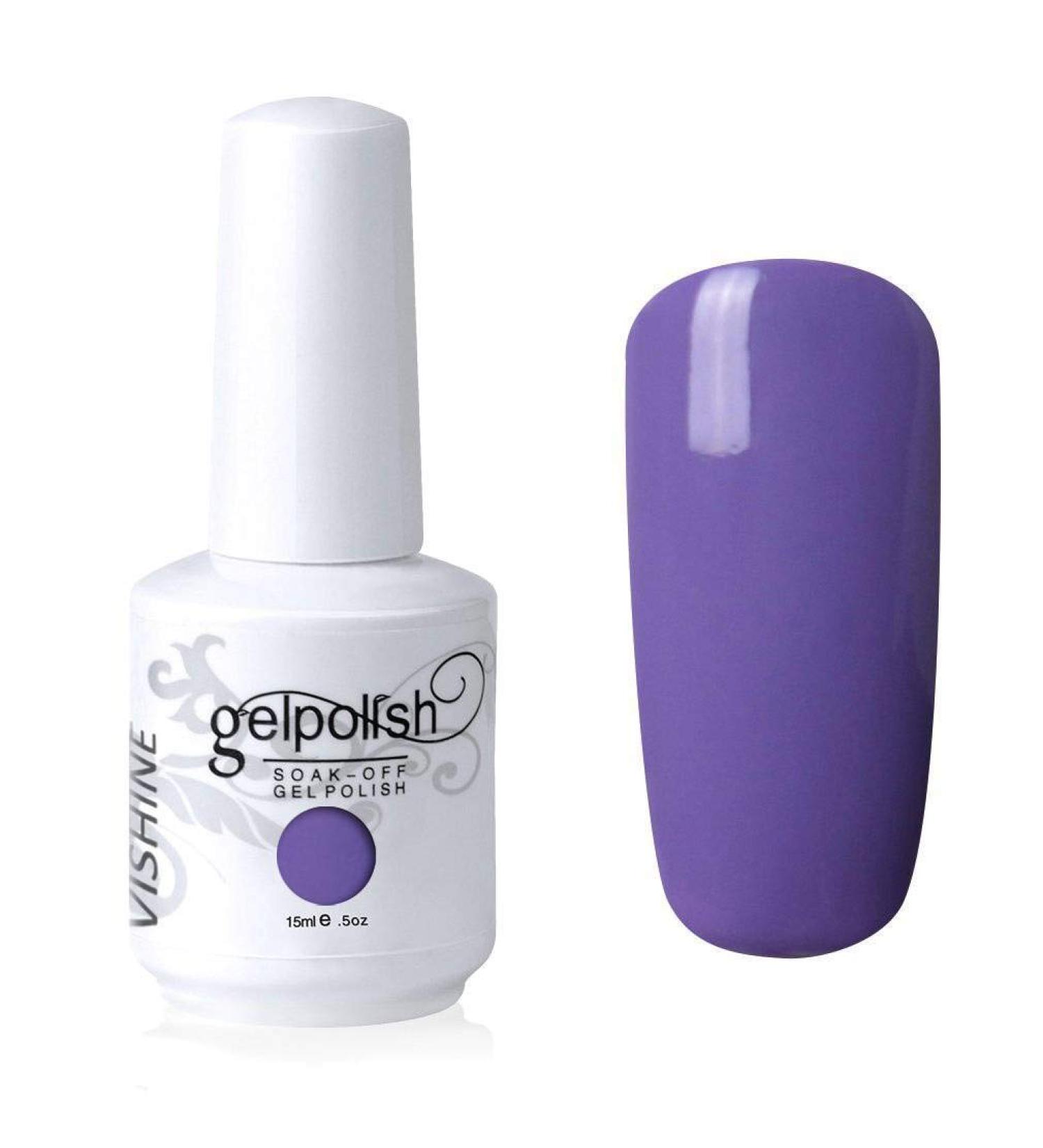 Vishine Gel Polish Nail Art Soak-off UV LED Nail Gel Polish Diy Manicure Medium Purple(565) #565 - Buy Online on GoSupps.com