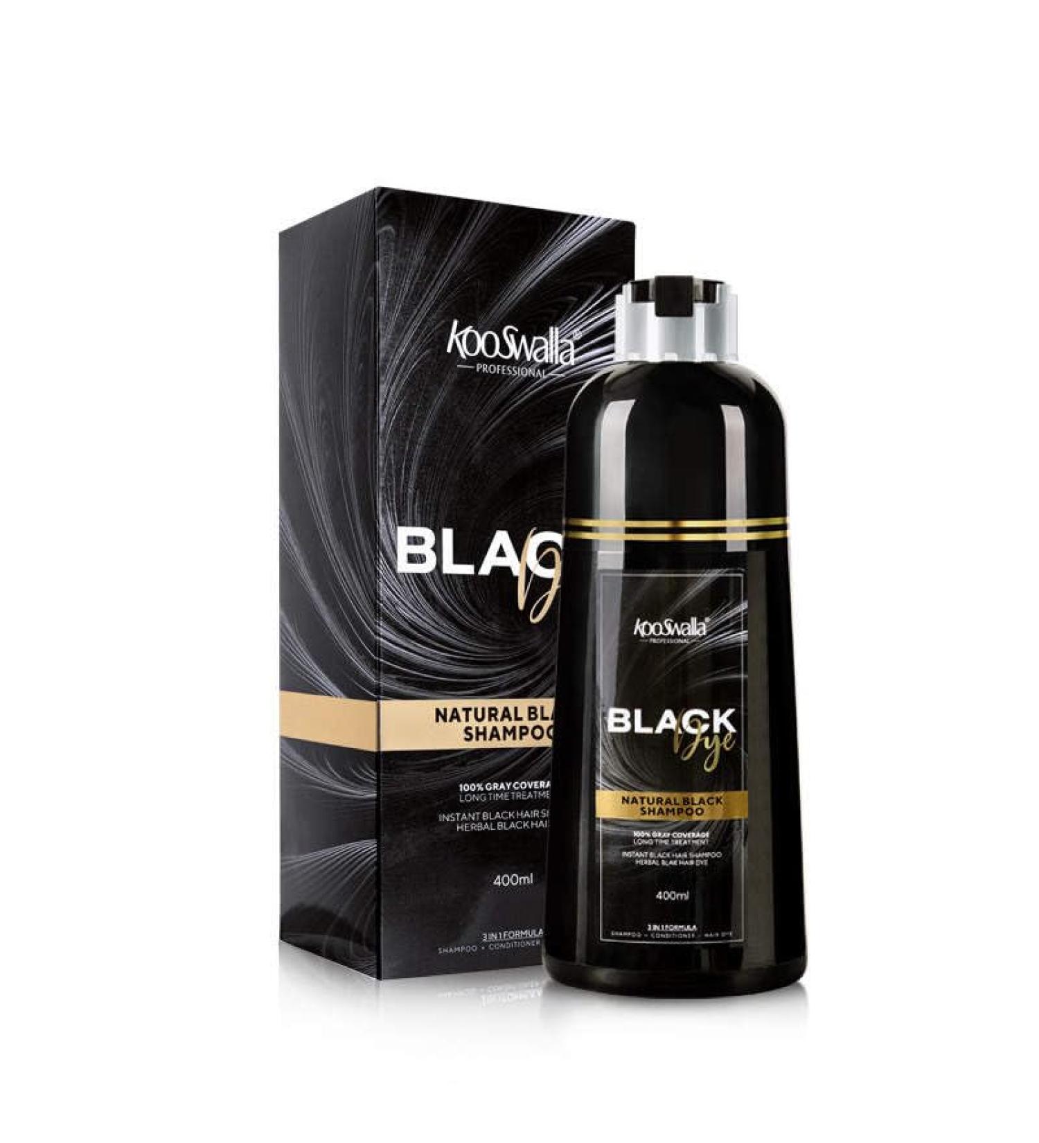 Buy Black Hair Dye 13.5 Fl Oz - Easy 3 in 1 Semi-Permanent Hair Color Shampoo for Dark Black Hair | Fast International Shipping - Buy Online on GoSupps.com