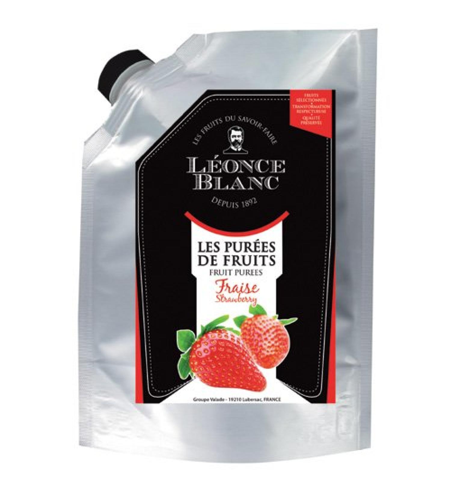 Leonce Blanc Strawberry Fruit Puree 1 kg - Buy Online on GoSupps.com