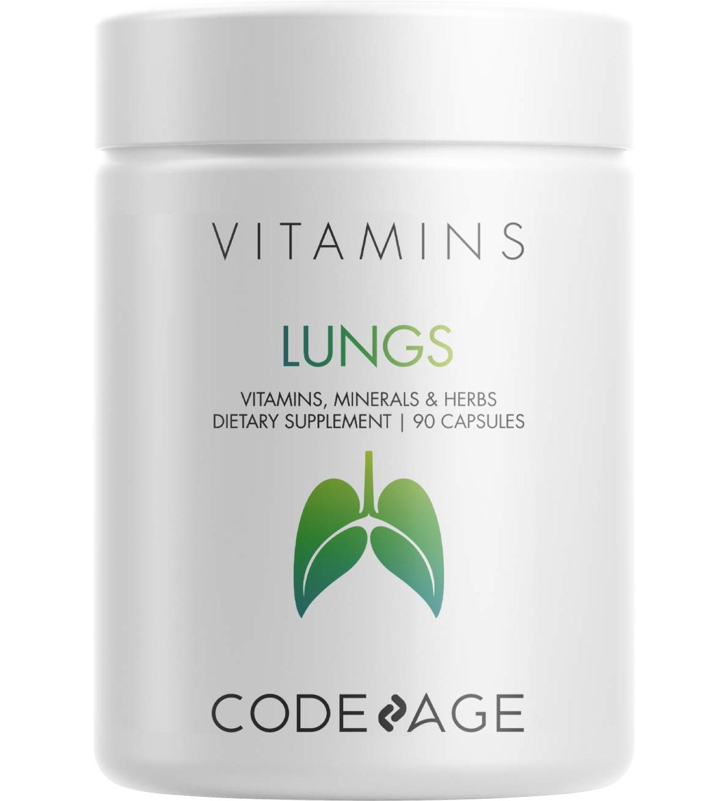 CodeAge Vitamins Lungs - 90 Capsules for Respiratory Health Support - Buy Online on GoSupps.com