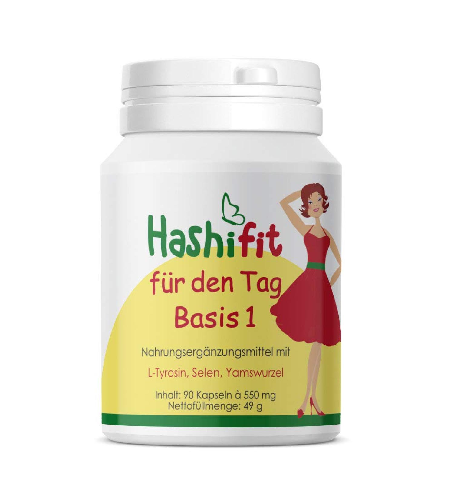 Basis 1 for the Day - 90 Capsules | Thyroid Support & Hashimoto's Vitamins | Selenium L-Tyrosine Yams & Turmeric - Iodine-Free - Buy Online on GoSupps.com