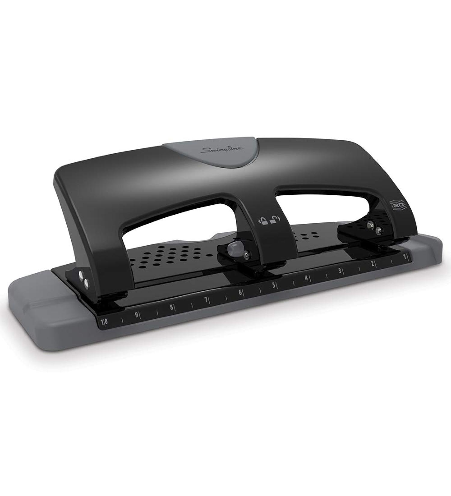 Swingline SmartTouch 3 Hole Punch - 20 Sheet Capacity - Black/Silver - Buy Online on GoSupps.com