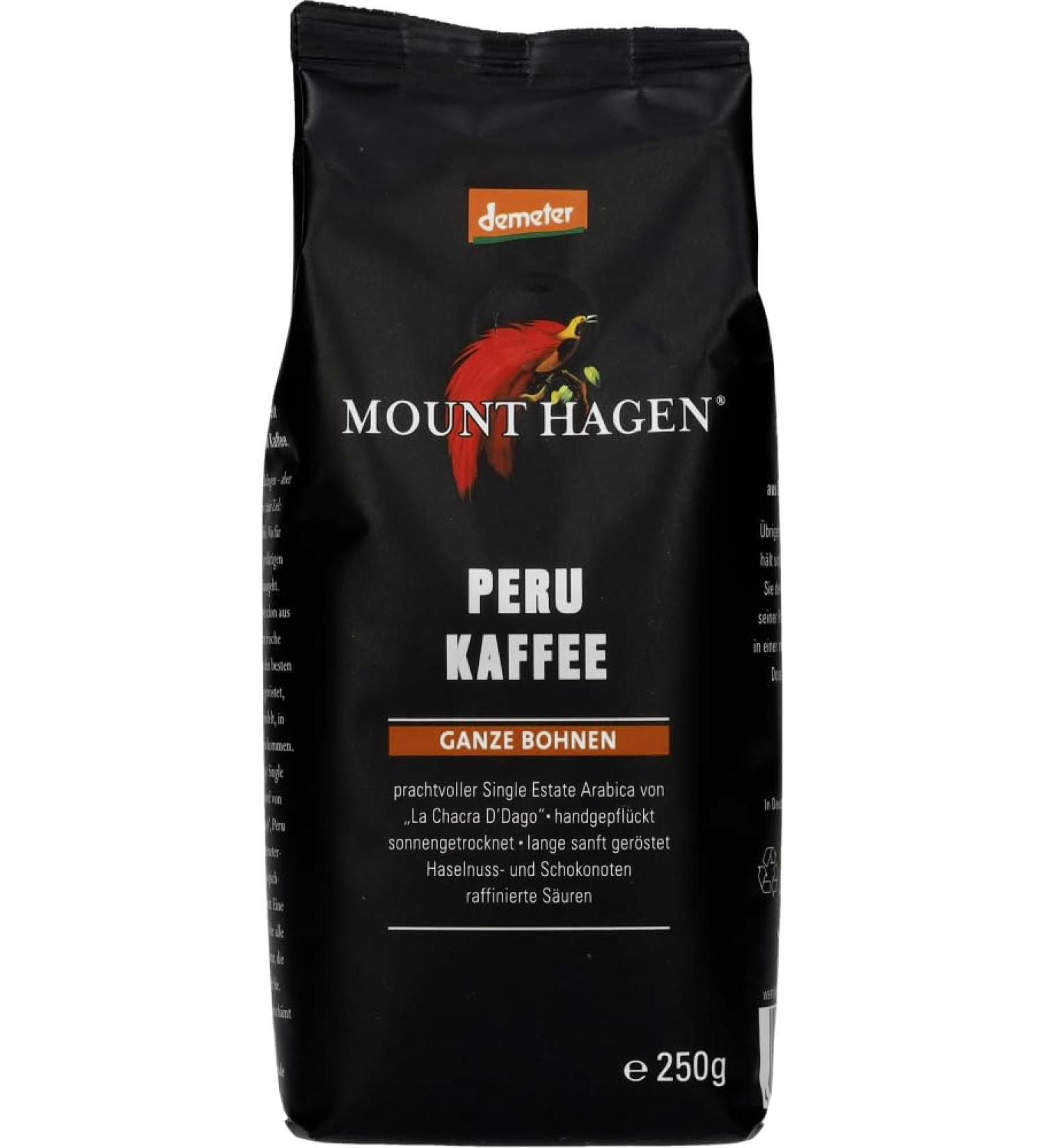 Mount Hagen Bio Demeter Peru Roast coffee for the whole bean 6 x 250 gr