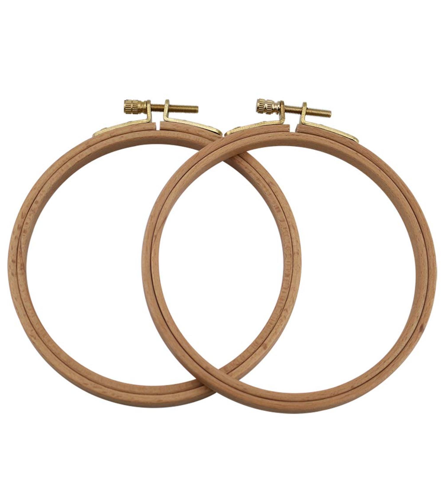 2 Pack 5 Inch Guofa Beech Wood Embroidery Hoops for Cross Stitch and Decoration - 5in/13cm Hoops - Set of 2 - Buy Online on GoSupps.com
