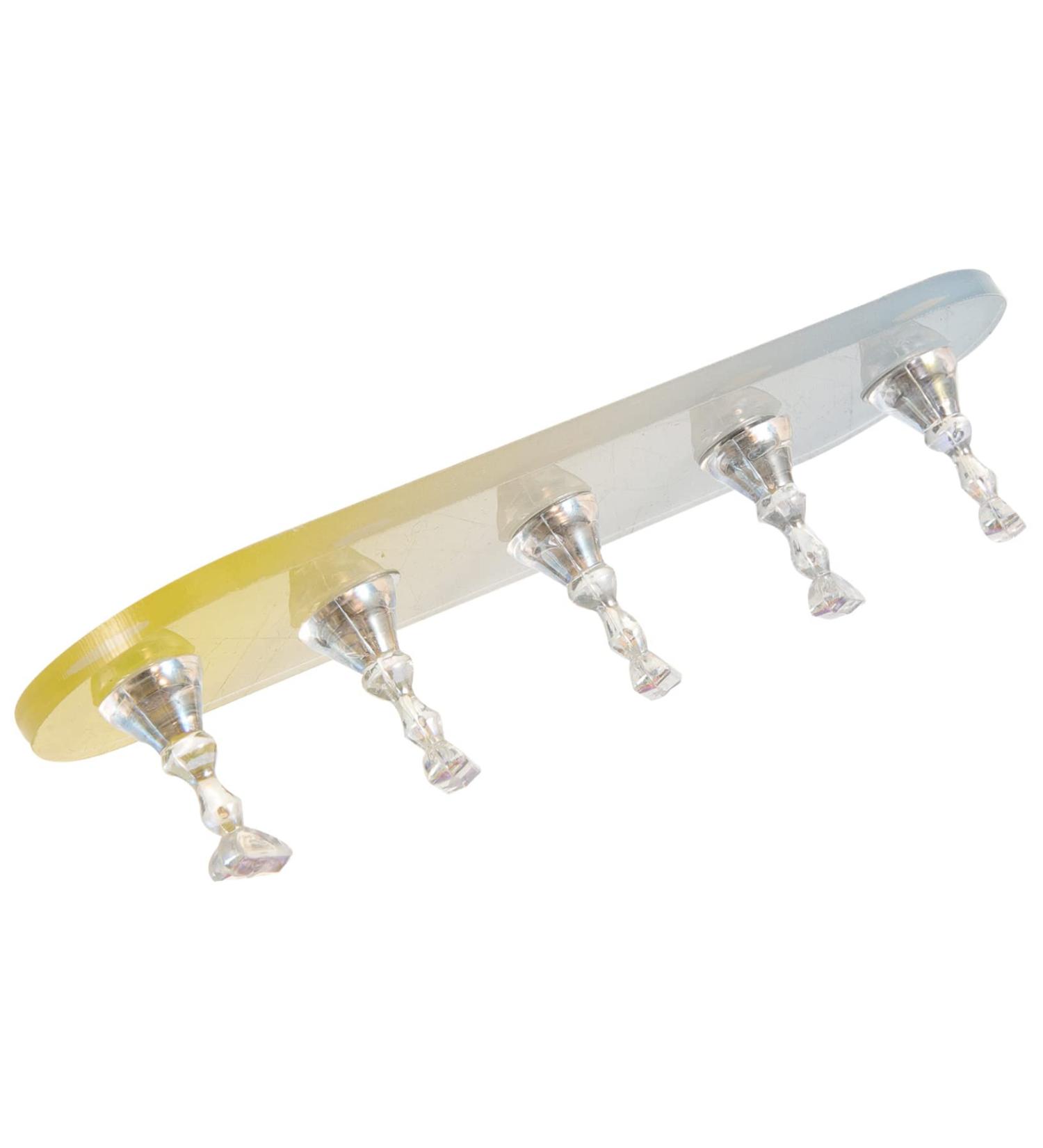 GOOHOCHY 1 Set nail practice holder gradient rainbow nail stan nail tips practice rack beauty nail holders acrylic trays for display nail stands for nail painting Fixture cosmetic plastic Yellow Blue 12.8x3.7cm - Buy Online on GoSupps.com