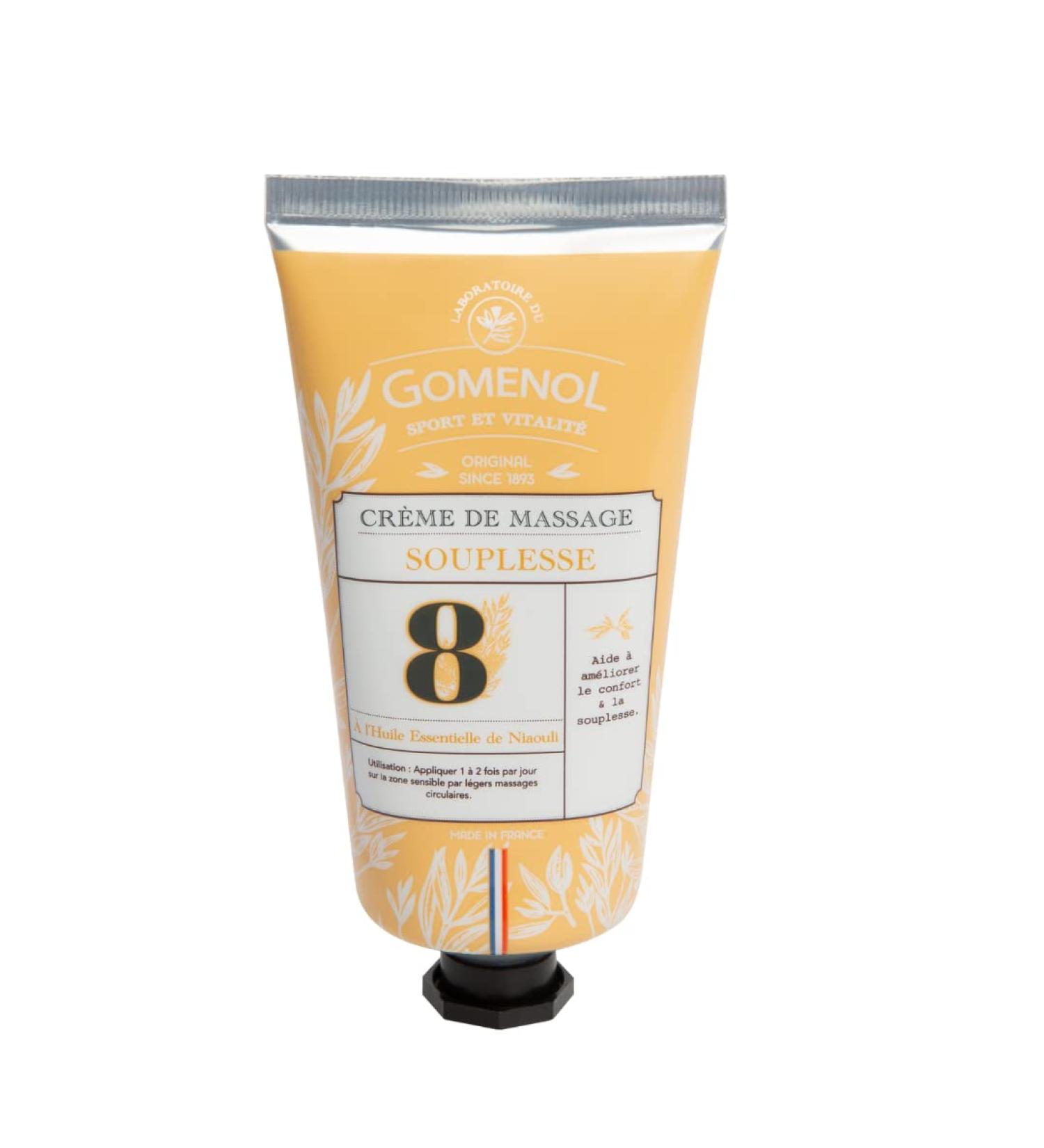 Cr me de massage articulations Gomenol 75ml | 8 huiles essentielles + Boswellia | Confort et souplesse au quotidien | Texture fluide non grasse | Made in France Claire 75 ml (Lot de 1)