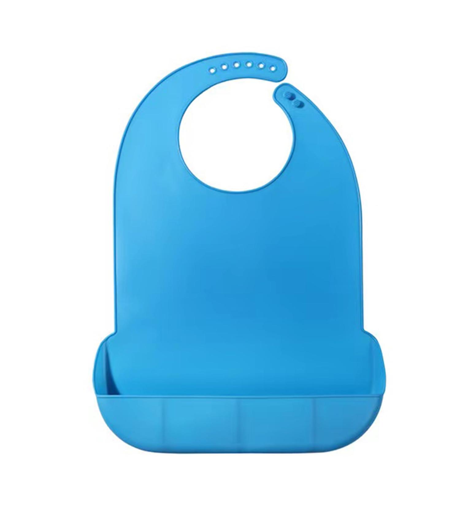 Yygmss Blue Waterproof Bibs for Adults | Silicone Adjustable Washable & Easy to Clean Bibs for Men - Buy Online on GoSupps.com