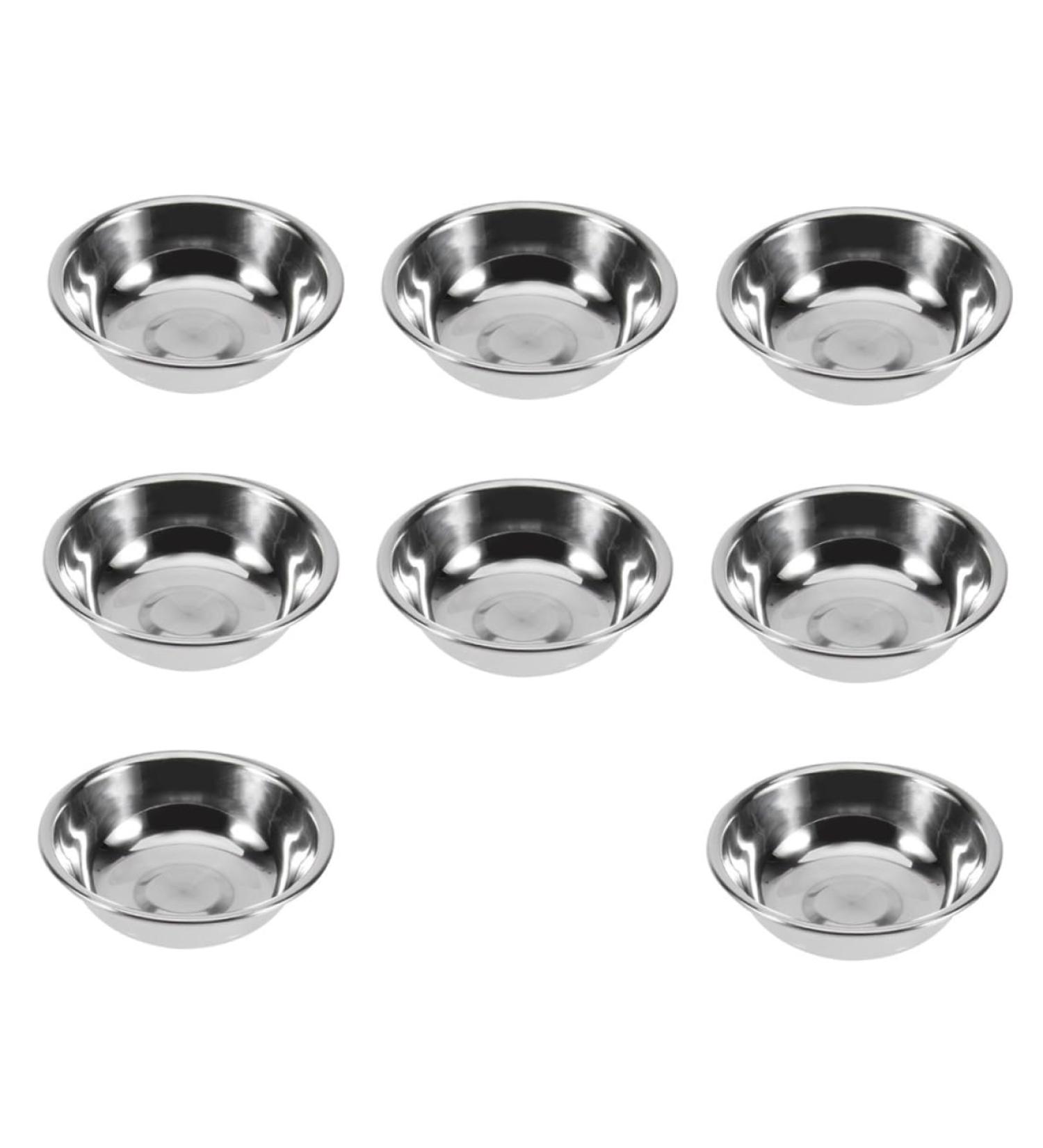 Ciieeo 8pcs Stainless Steel Plate Round Seasoning Condiment Sauce Cups Sauce Bowls Japanese Plates Dipping Bowls Home Sauce Bowl Appetizer Plates Butter Seasoning Plates Food Side Dish 8.5X8.5X2.5CM Silver - Buy Online on GoSupps.com