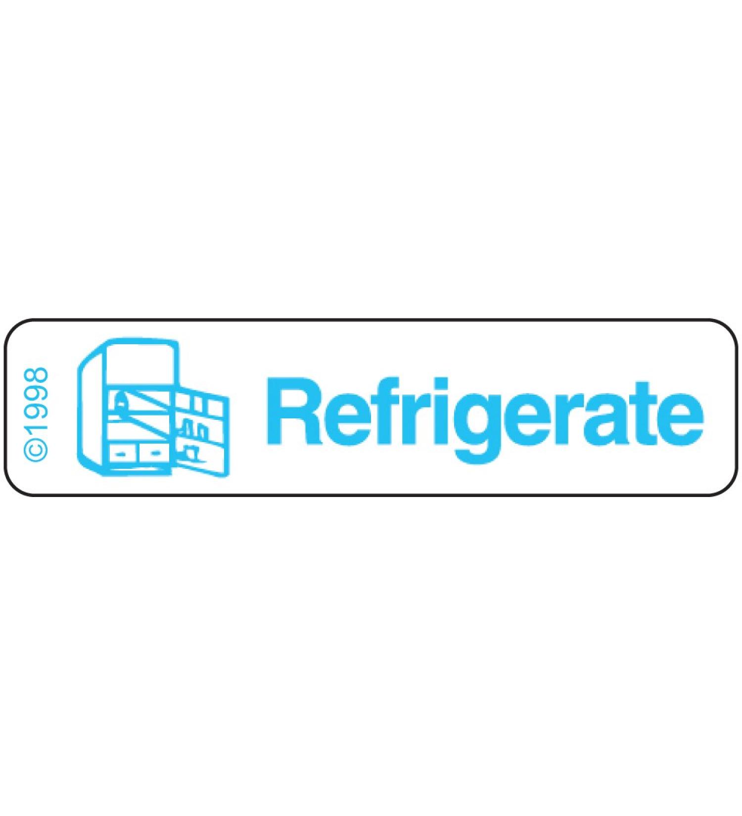 PHARMEX 1-371 Permanent Paper Label REFRIGERATE 1 9/16 x 3/8 White (500 per Roll 2 Rolls per Box)