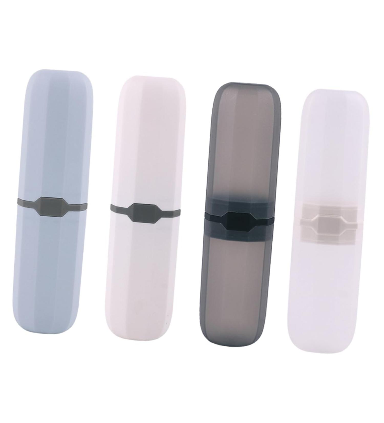 Frcolor Travel Toothbrush Case Set - 4 Portable Holders for Toothbrushes & Toothpaste | Ideal for International Shipping - Buy Online on GoSupps.com