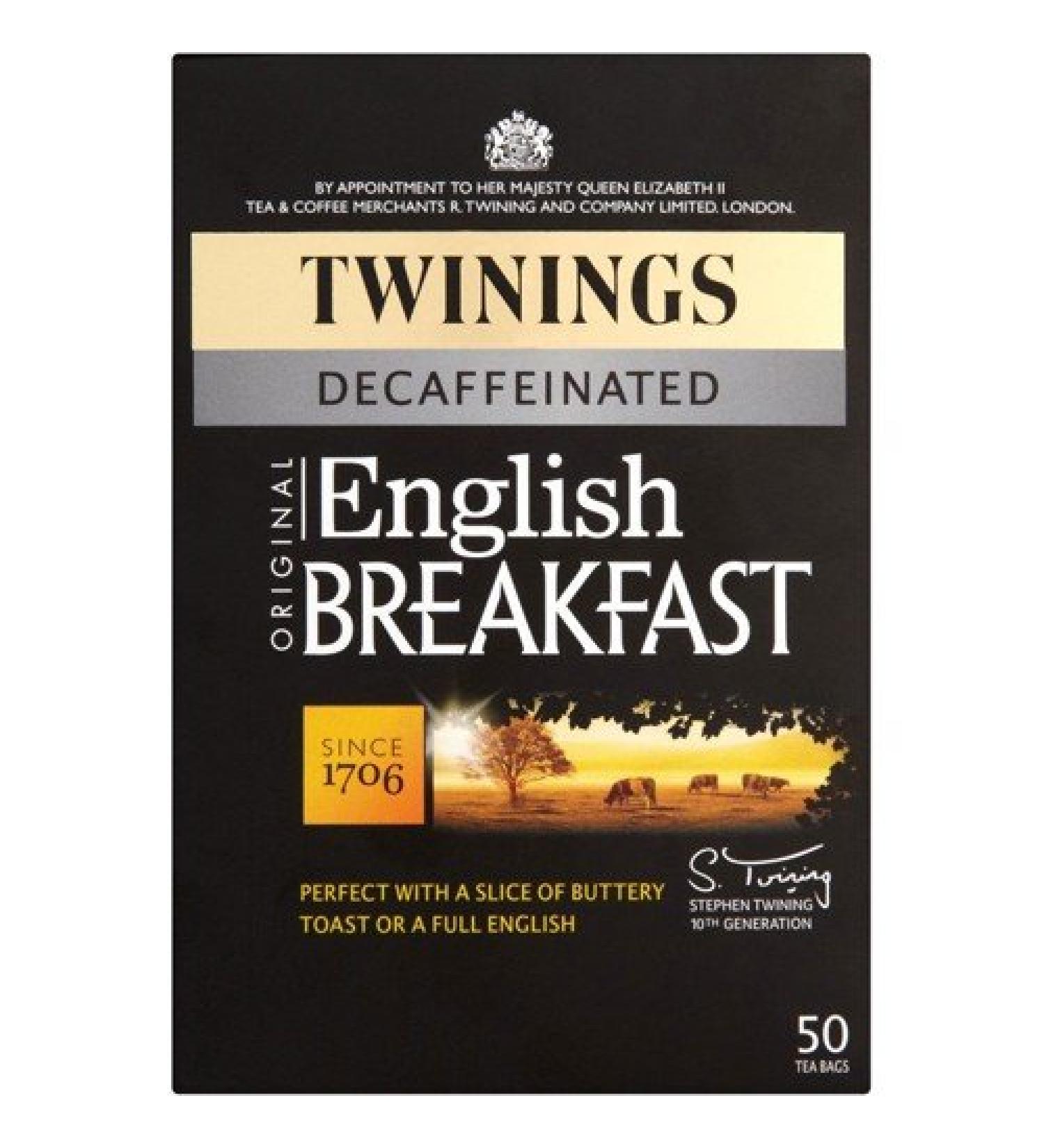 (10 PACK) - Twinings - English Breakfast Decaffeinate | 50 Bag | 10 PACK BUNDLE