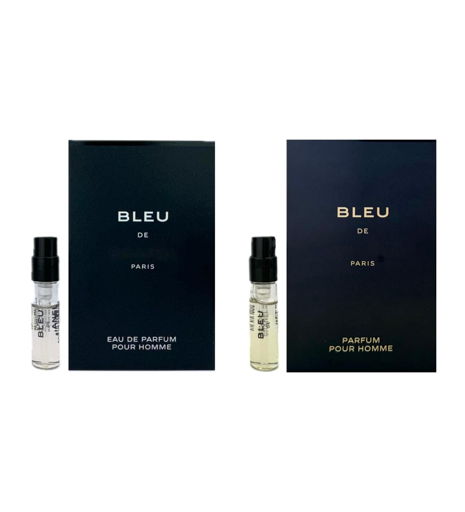 Set 2 Cologne Luxury Travel Size for Men Sample Spray Vial 0.05oz/1.5ml each. Bleu EDP Pour Homme/Bleu Parfum Pour Homme - Buy Online on GoSupps.com