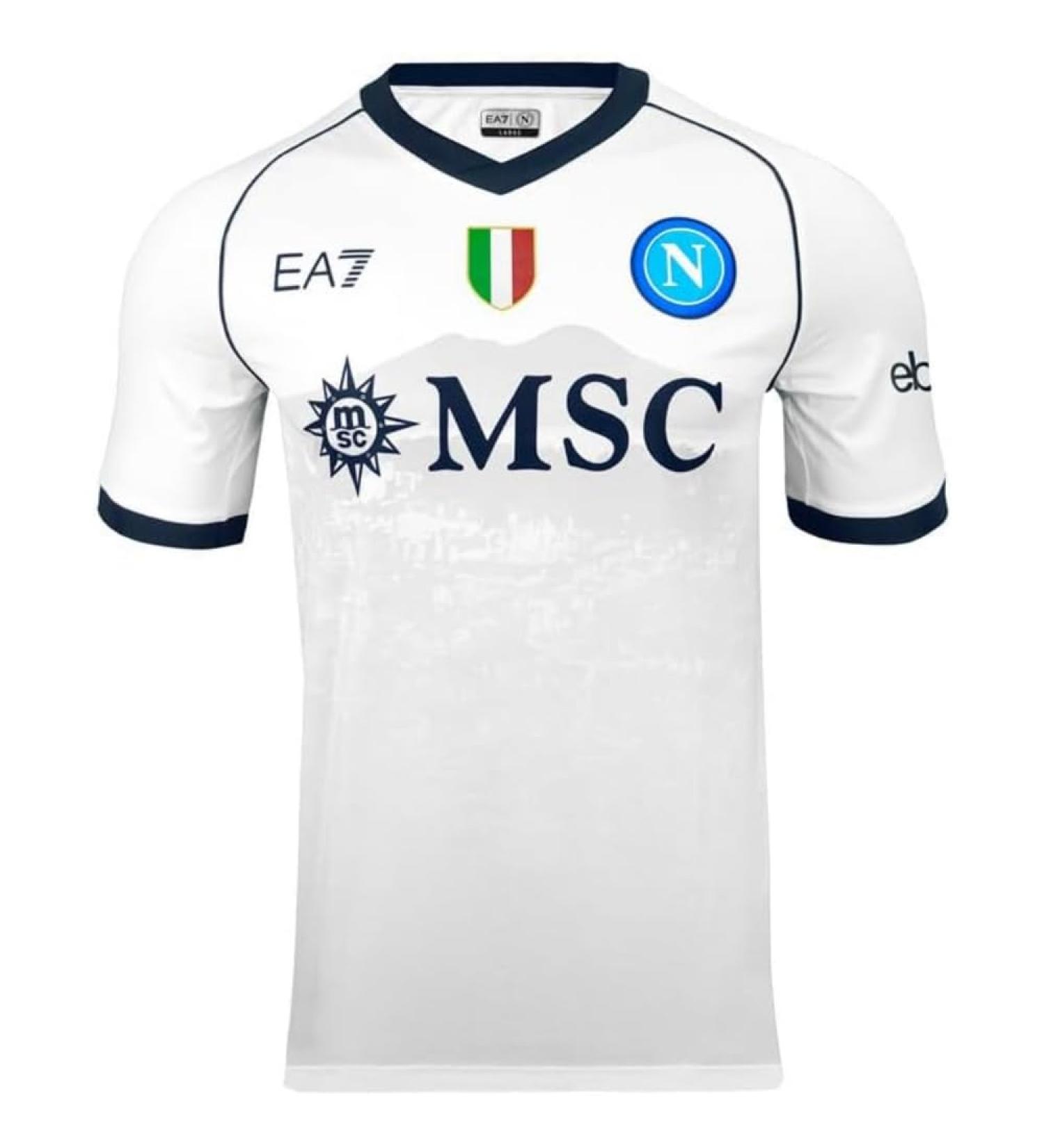 SSC Napoli Men's Away Jersey T-Shirt XXL White | Official Merchandise | International Shipping - Buy Online on GoSupps.com