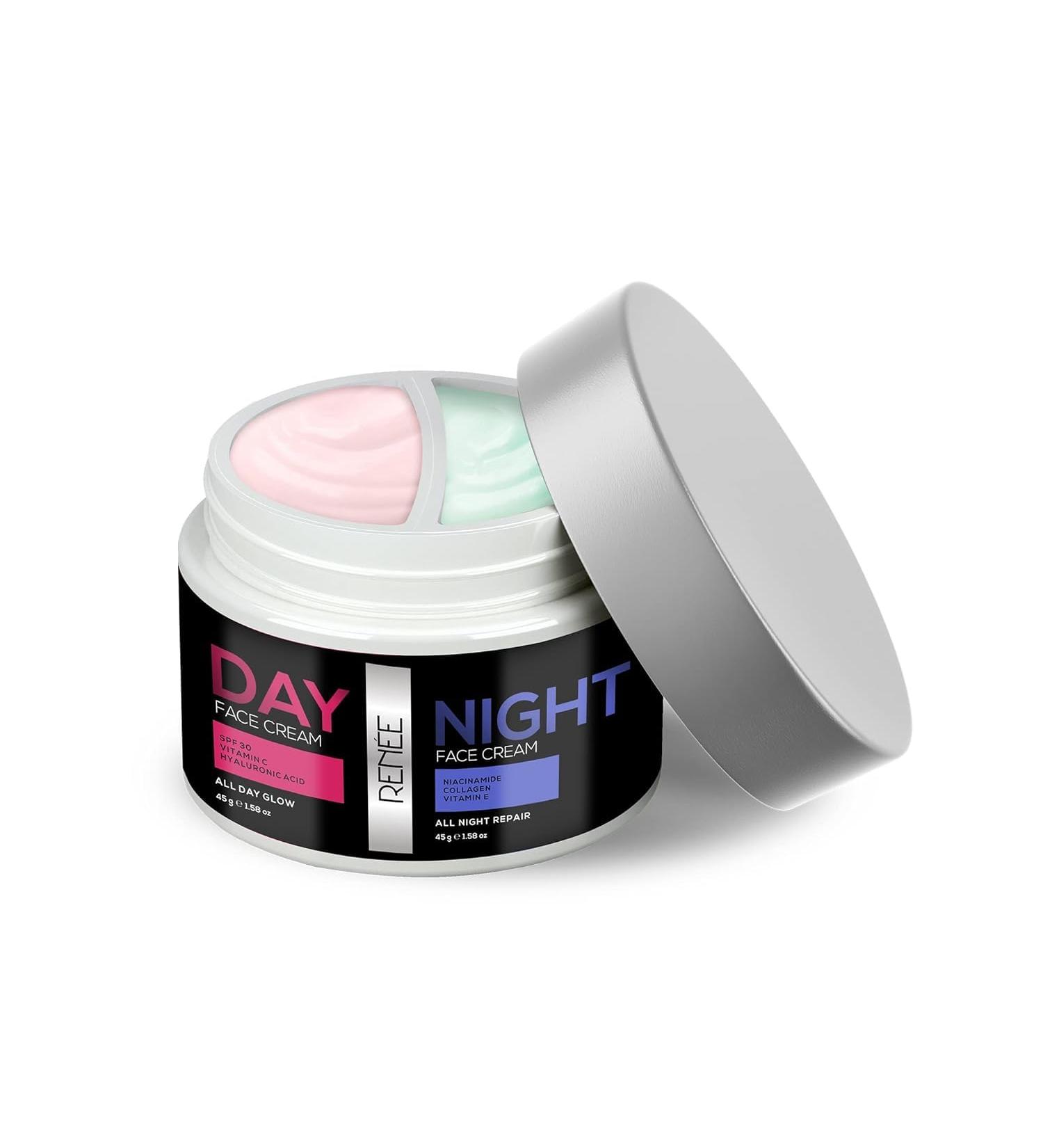 RE_NEE Day & Night Cream 90gm - Brighten Skin Reduce Blemishes & Fine Lines | SPF 30 Protection - Buy Online on GoSupps.com