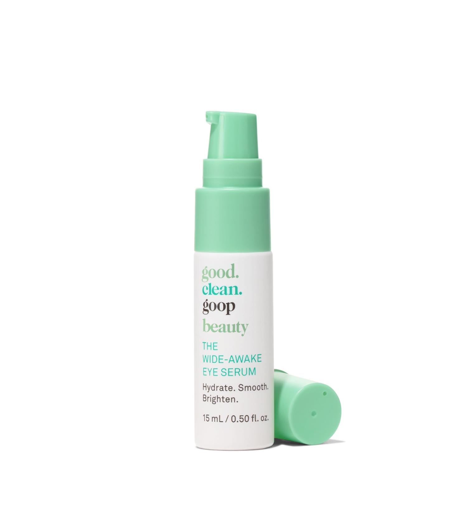 Good Clean Goop Wide-Awake Eye Serum | Vegan Gel Serum for Fine Lines Puffy Eyes & Dark Circles | Peptides Caffeine & Reishi Mushroom 0.5 oz - Buy Online on GoSupps.com