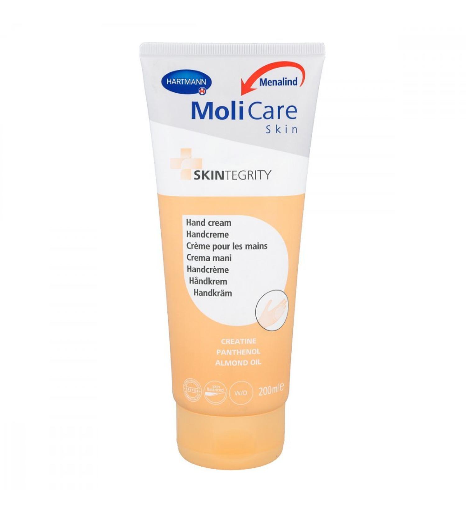 Molicare Skin hand cream with creatine panthenol and almond oil 200 ml | Hartmann Molicare