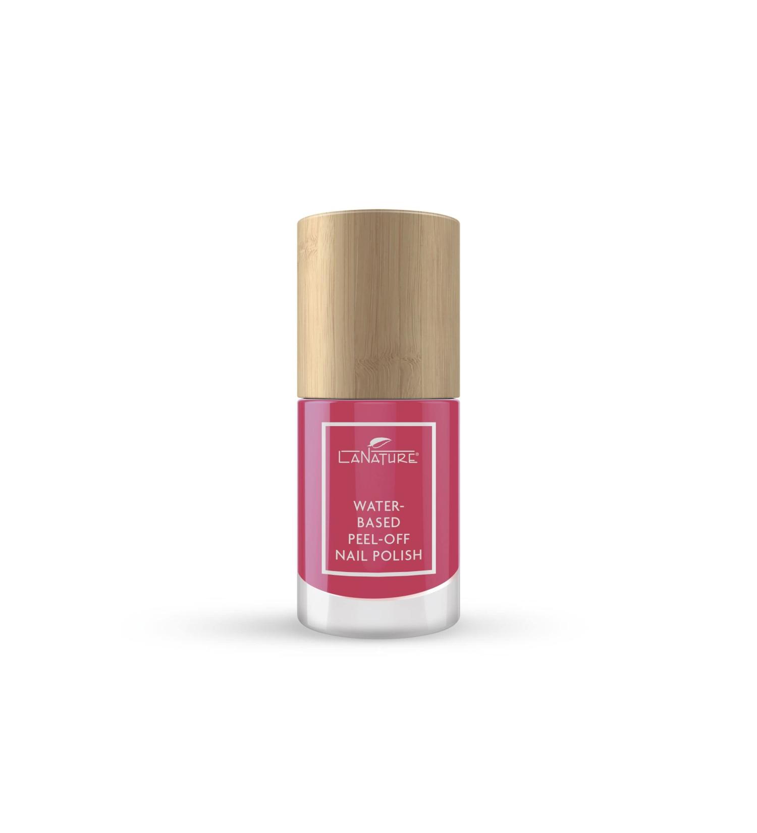 Buy LaNature Bright Pink Water-Based Vegan Nail Polish - Peel-Off 10ml | Eco-Friendly & Non-Toxic - Buy Online on GoSupps.com