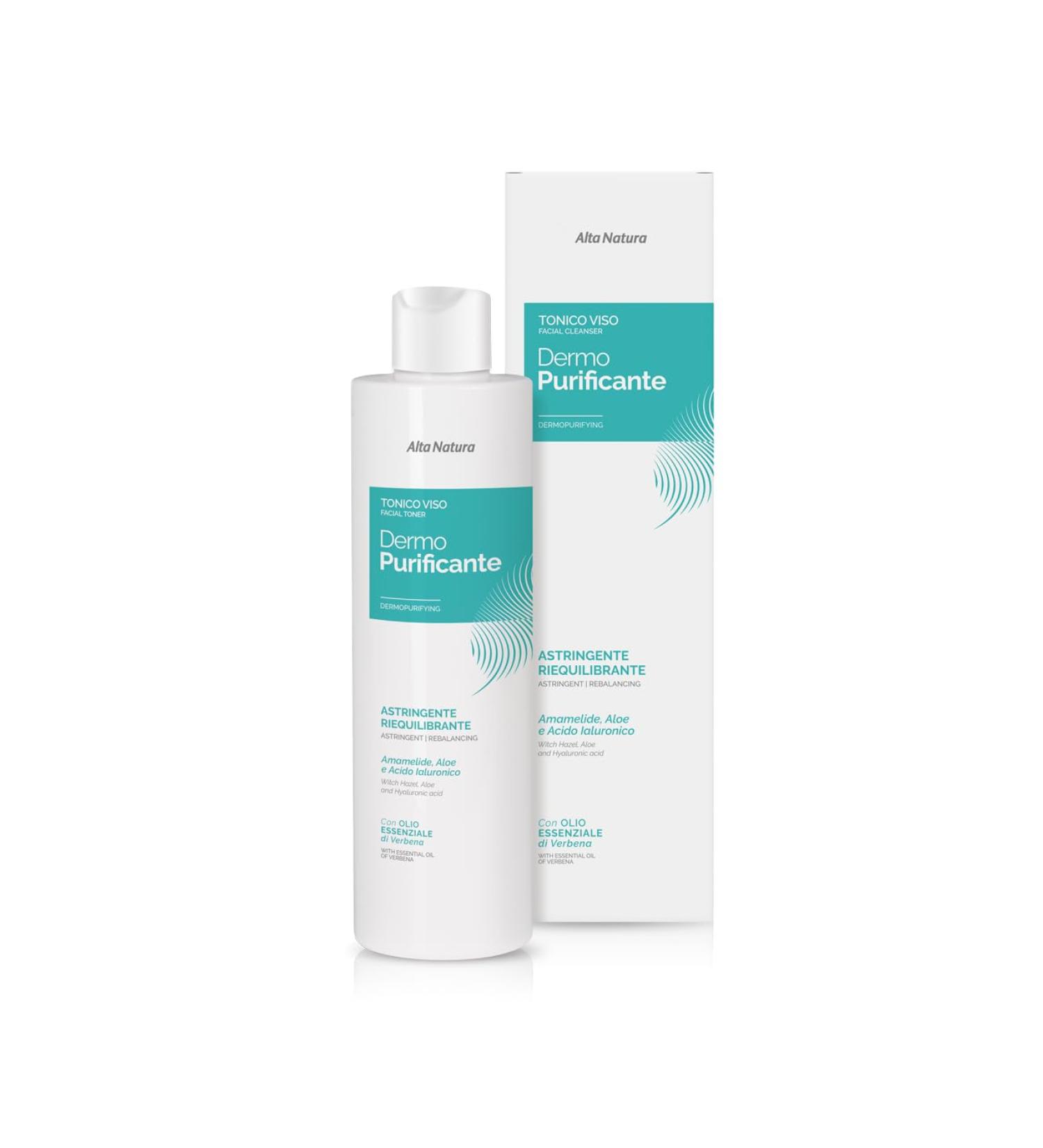  Alta Natura Alta Natura Dermopurifying Facial Toner 150ml - with witch hazel water thyme and chamomile to purify rebalance sebum and refresh the skin - Buy Online on GoSupps.com