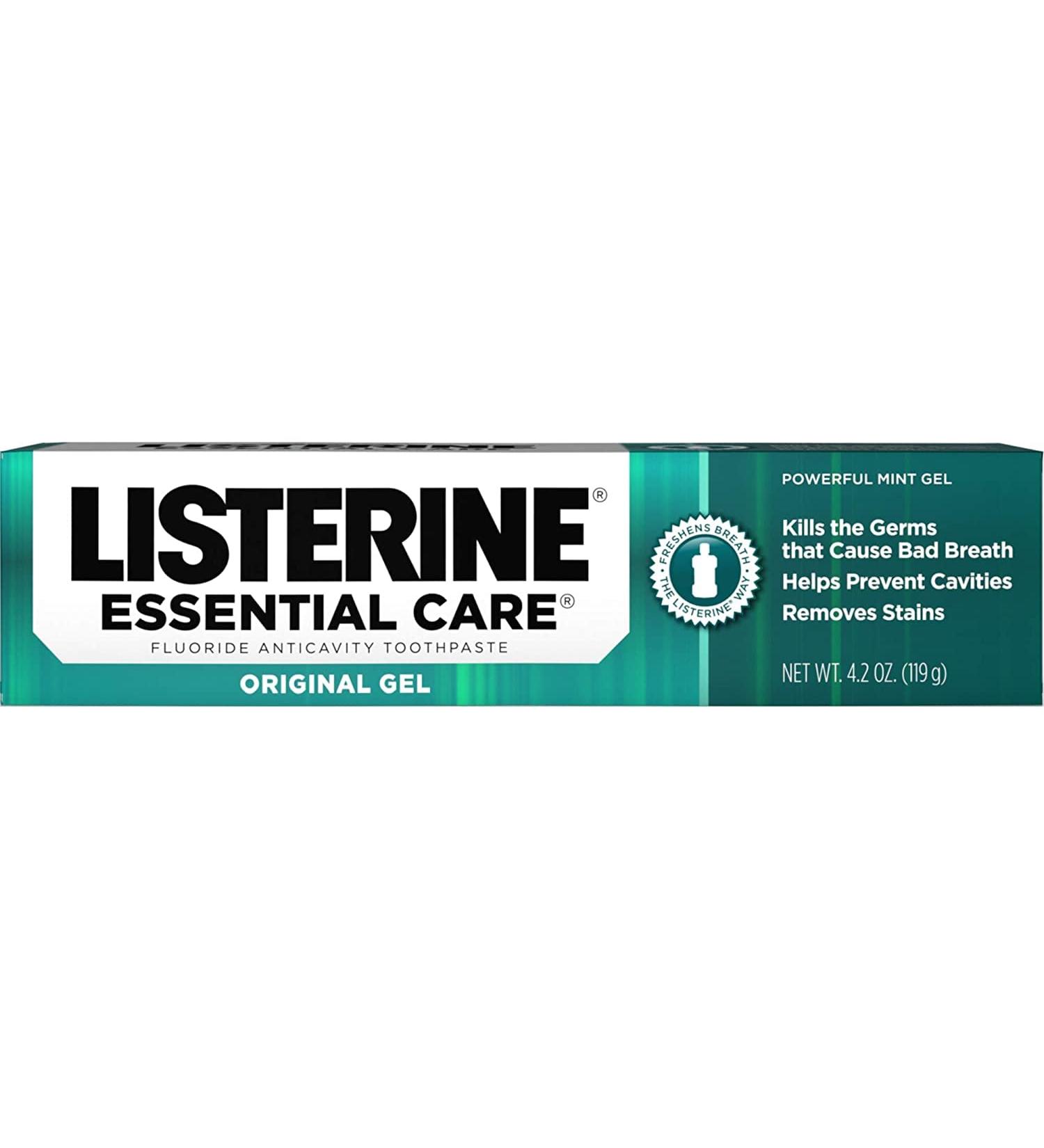Listerine Essential Care Powerful Mint Gel Toothpaste 4.2oz (Pack of 2) - Buy Online on GoSupps.com