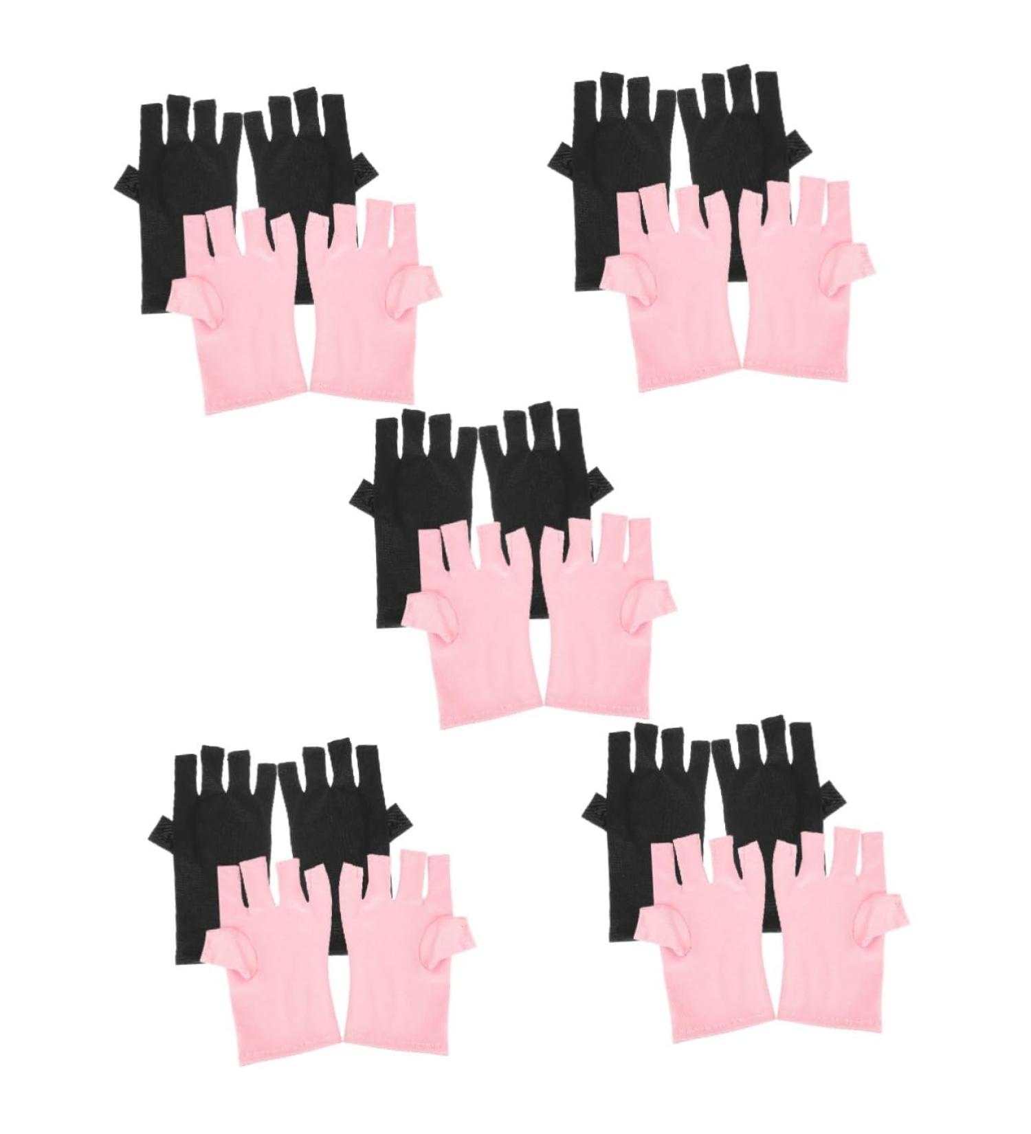 FOMIYES 10 Pairs Nail Gloves Protective Gloves Hand Gloves for Protection Uv Manicure Gloves Uv Protection Gloves Pink Gloves Uv Gloves Protector Polyester Miss - Buy Online on GoSupps.com