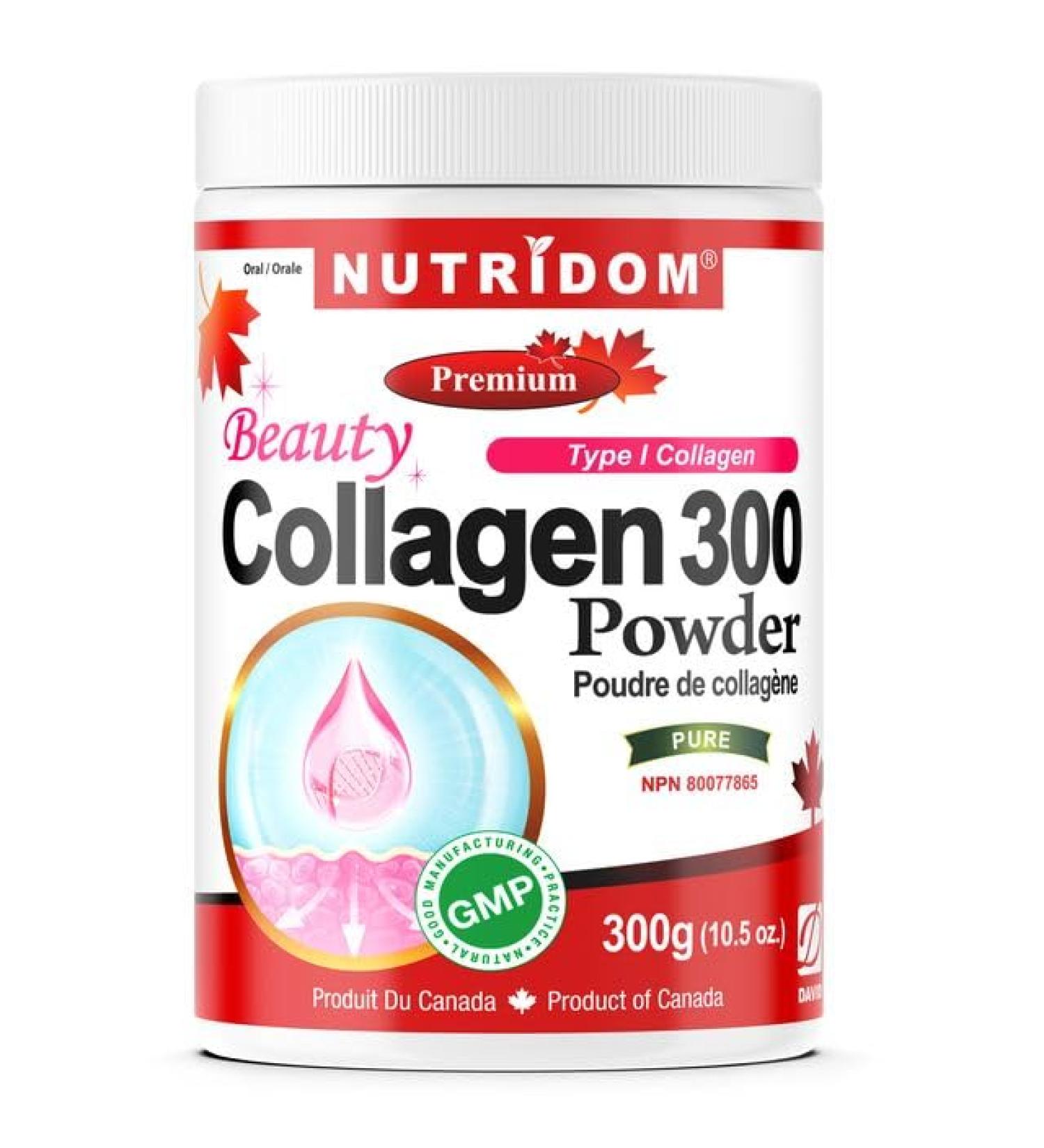 Nutridom Type 1 Hydrolyzed Bovine Collagen Powder with Stevia & Natural Berry Flavour Source of the Essential Amino Acids Non-GMO BSE-Free Gluten-Free Dairy & Soy Free (300g) - Buy Online on GoSupps.com