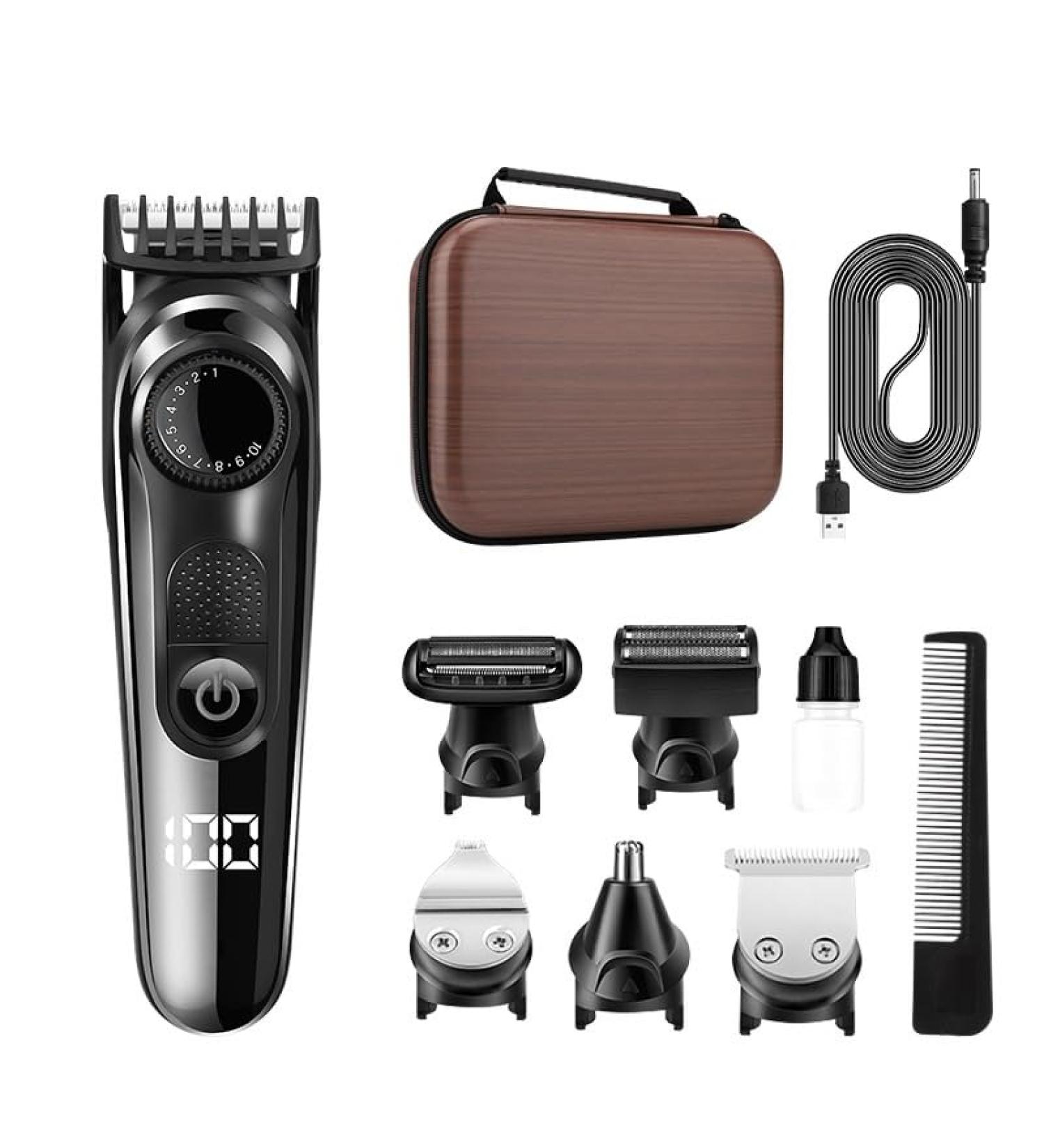 5 in 1 Hair Clippers & Trimmer for Men | Electric Beard Grooming Kit & Body Groomer - International Shipping Available - Buy Online on GoSupps.com