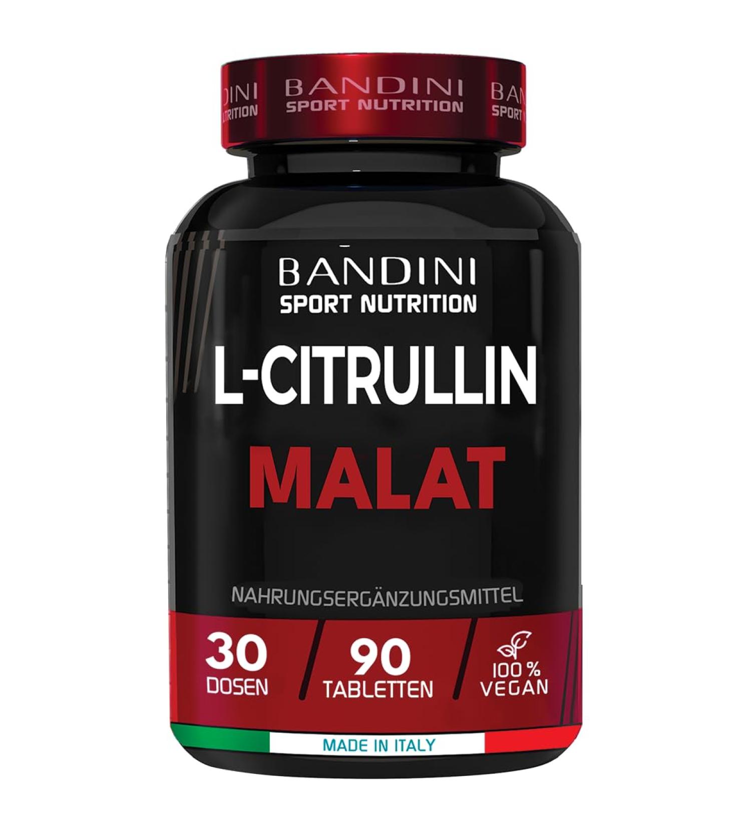 Buy Bandini L-Citrulline Malate 2:1 - 3000mg Vegan Pre-Workout Tablets | High Dose Citrulline for Muscle Building | 90 Lab-Tested Additive-Free Tabs - Buy Online on GoSupps.com