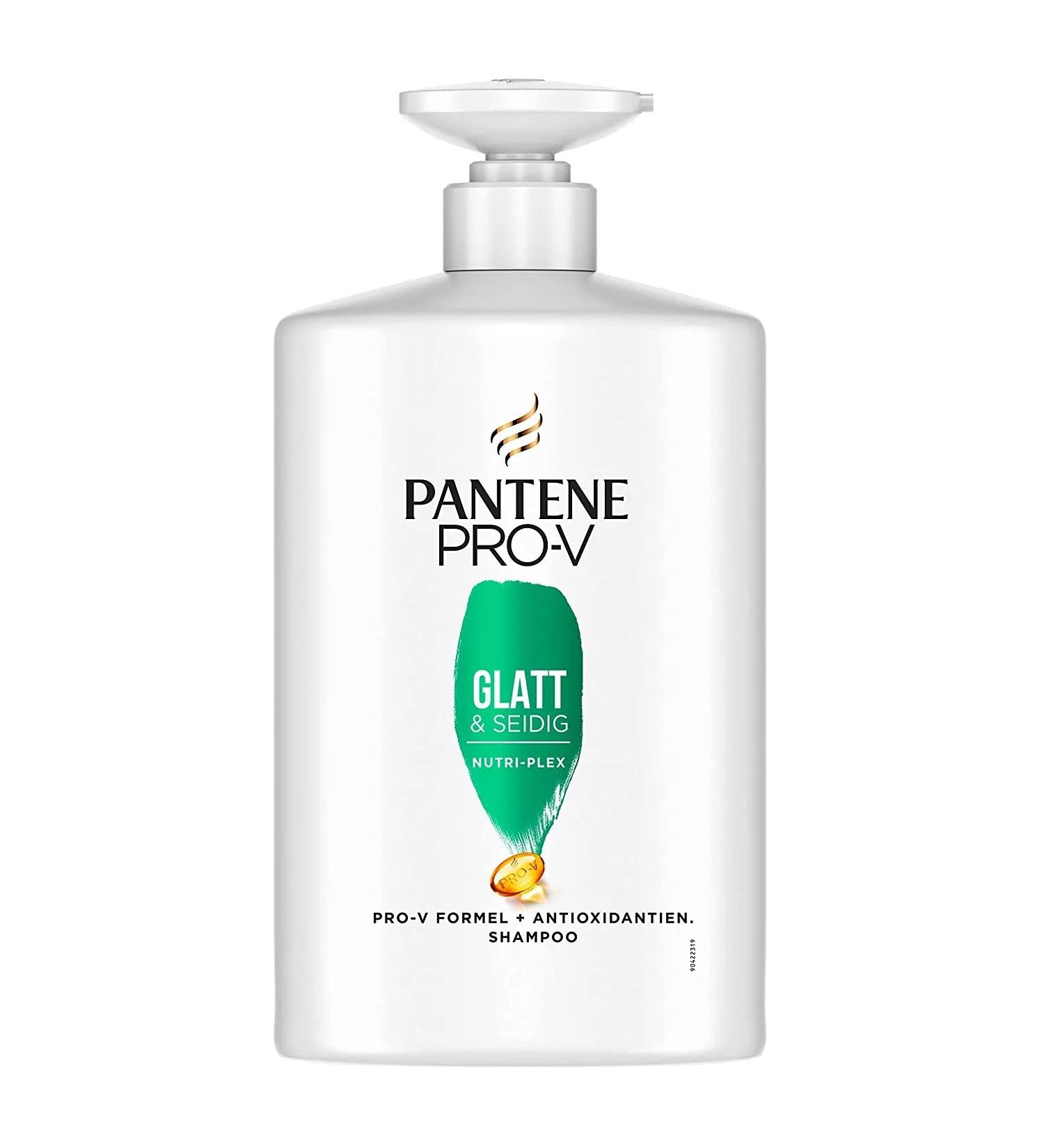 Pantene Pro-V Smooth & Silky Shampoo 1000ML | Anti-Frizz Formula for Unruly Hair | Nourishing Hair Care - International Shipping Available - Buy Online on GoSupps.com