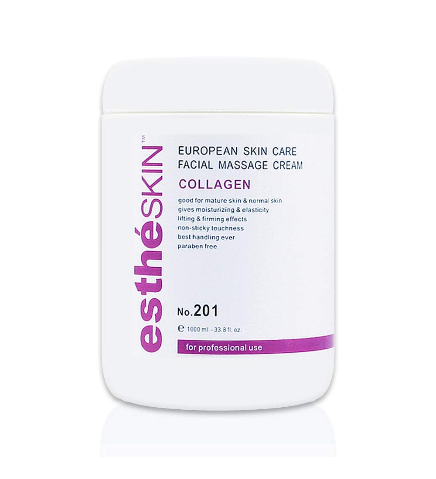 estheSKIN Collagen Facial Massage Cream 33.8 fl.oz. - European Skin Care - 1000 ml Collagen Formula - Buy Online on GoSupps.com