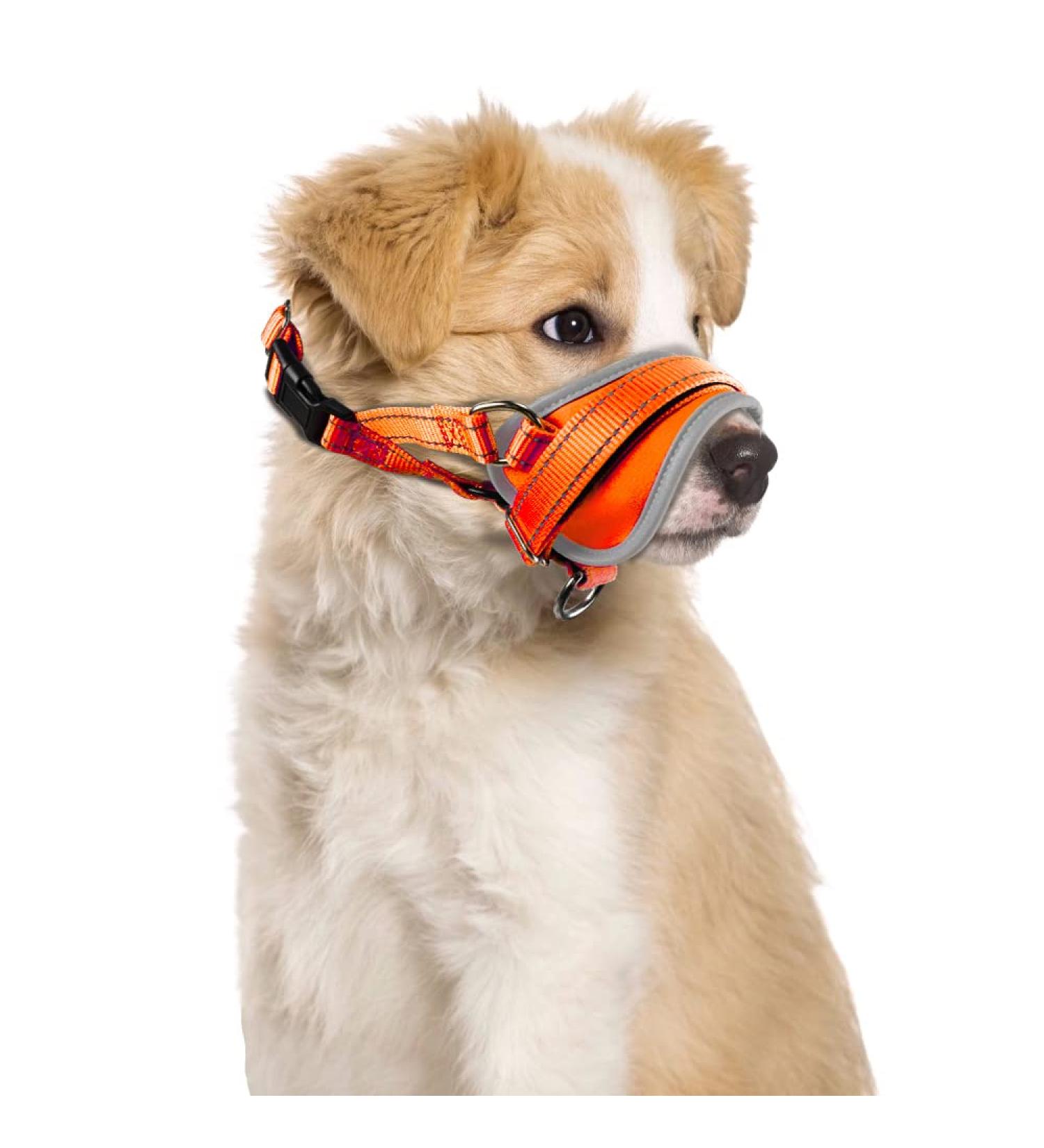NASJAC Soft Adjustable Dog Muzzle for Medium to Large Dogs - Anti-Bark & Chewing Prevention - Buy Online on GoSupps.com