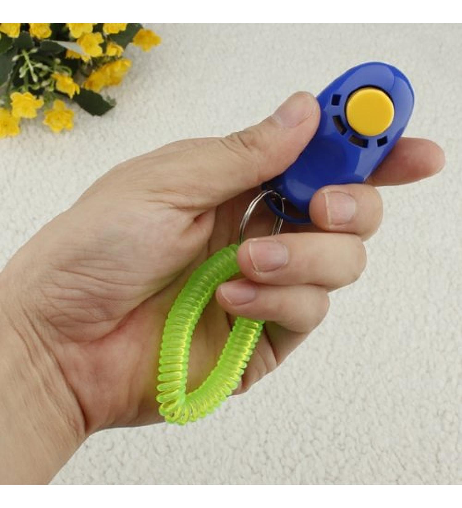 FamilyMall Dog Clicker for Obedience Training - Clicker Device with Wrist Strap Blue - International Shipping Available - Buy Online on GoSupps.com