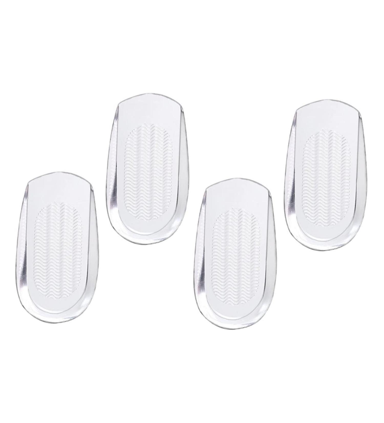 FRCOLOR Heel Pads for Plantar Fasciitis - Comfort Gel Inserts for Men & Women - 2 Pairs Transparent Sneaker Cushions 12x6.5cm - Buy Online on GoSupps.com