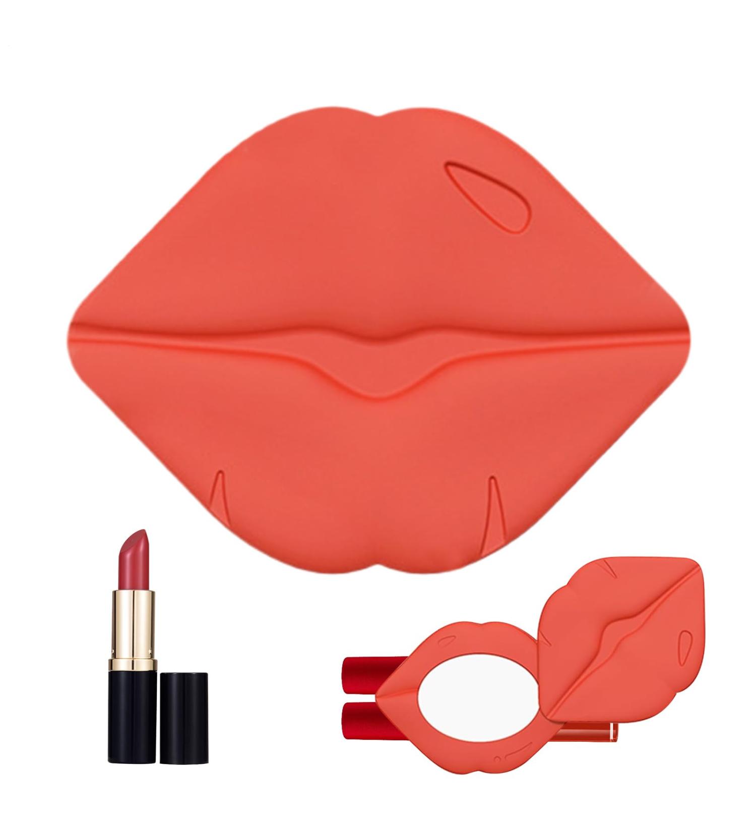 Holder Flexible Device with Mirror Self-adhesive phone card holder for lip gloss and balm for family travel women daughter mother girlfriend wife - Buy Online on GoSupps.com