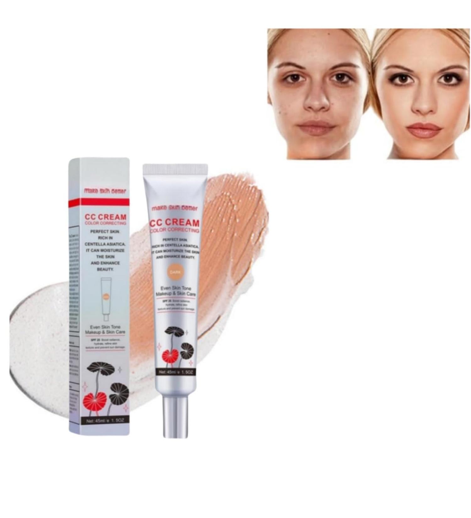 Color Correcting CC Cream Invisible Pore Foundation Cream and Invisible Pore Concealer Full Coverage CC Cream Foundation Cream Moisturizing Primer Matte CC Cream Dark Color - Buy Online on GoSupps.com