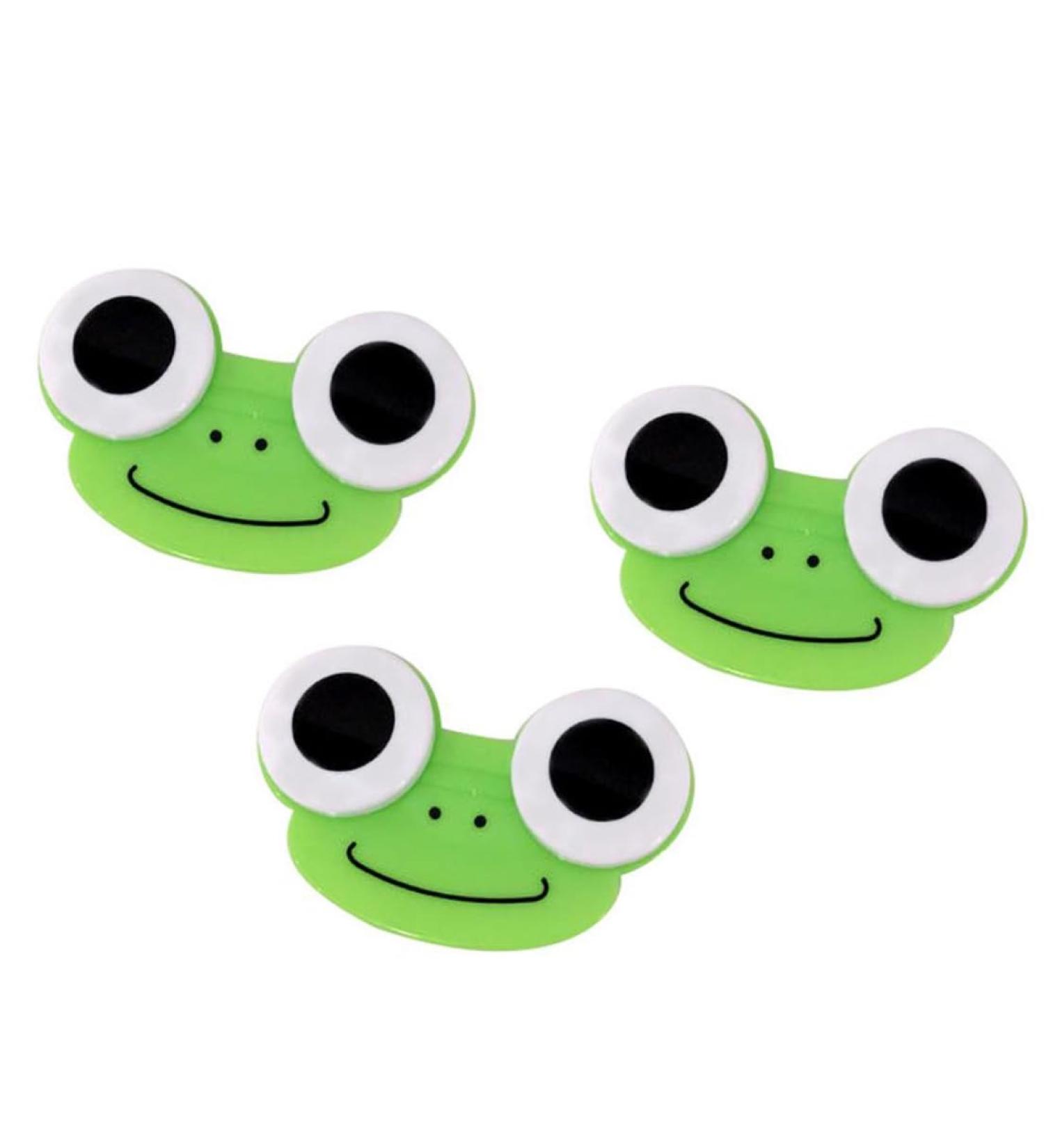 Cartoon Contact Lens Case Set - Frog Shape Animal Holder | 3PCS - Cute & Functional Lens Box for Travel - Buy Online on GoSupps.com