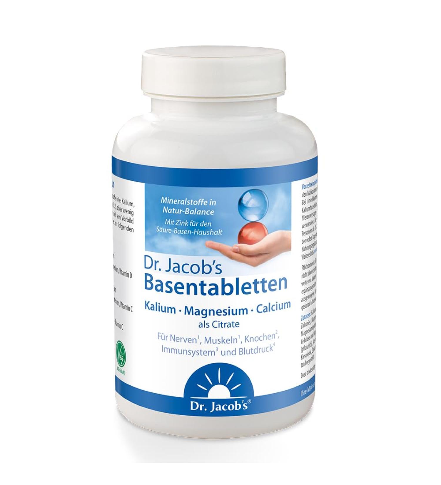 Dr. Jacob's Base Tablets - 250 Count | Low Sodium High Potassium for Muscles & Blood Pressure Support | Vitamins & Minerals for Optimal Health - Buy Online on GoSupps.com