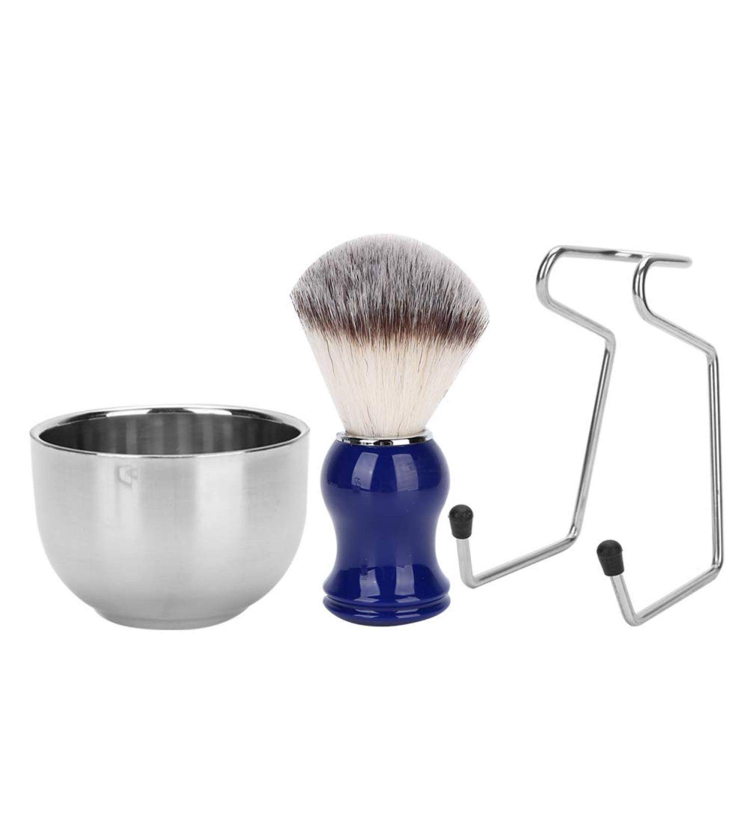 SH-RuiDu 3pcs Beard Shaving Brush Set | Stainless Steel Beard Kit with Bowl & Stand | Premium Shaving Accessories - Buy Online on GoSupps.com