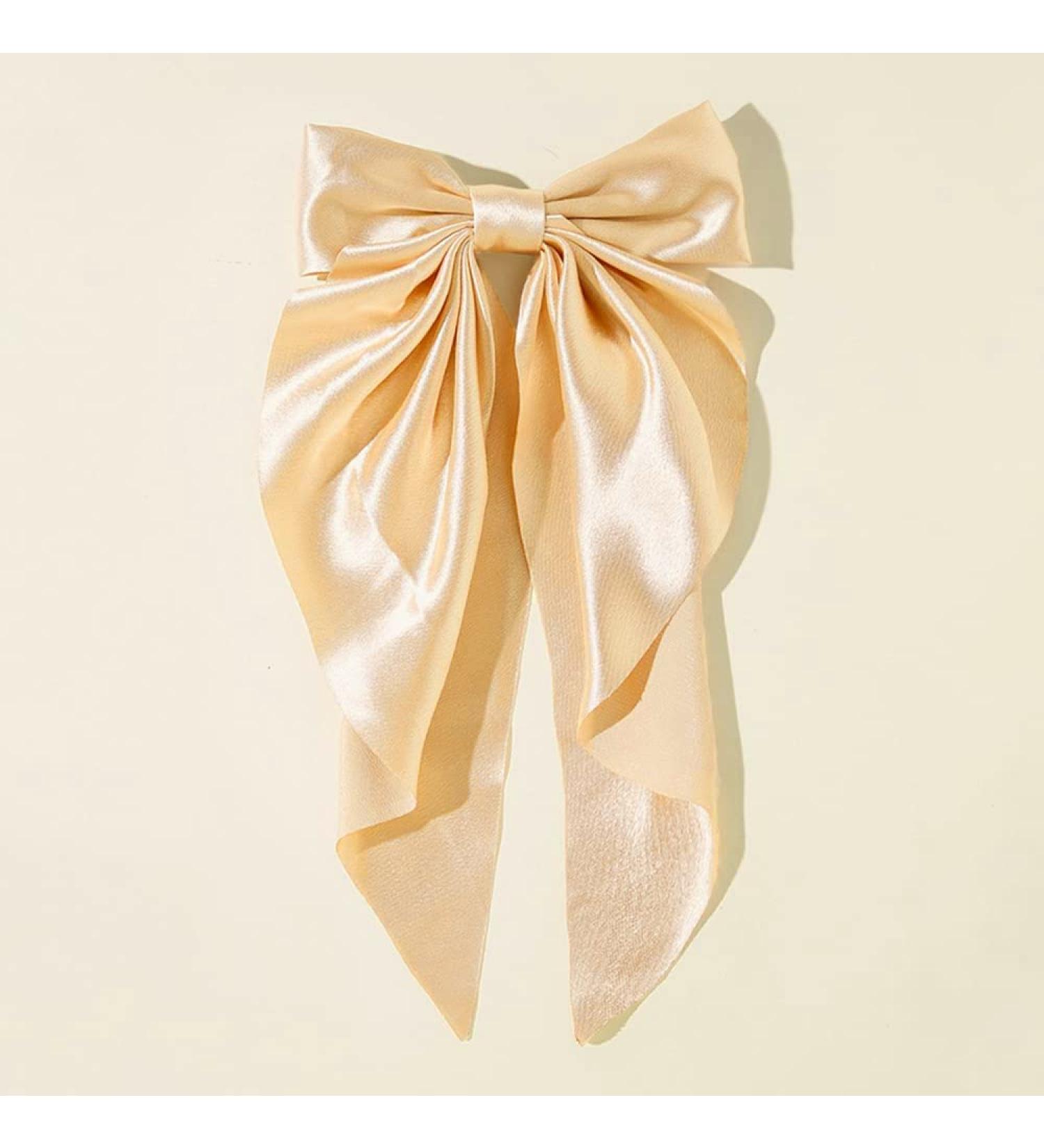 Duories Large hair clip 40cm long elegant fabric hair loop clip hair pin loop women hair clips hair clip hair clip hair-accessories for women girl thick hair thin hair champagne