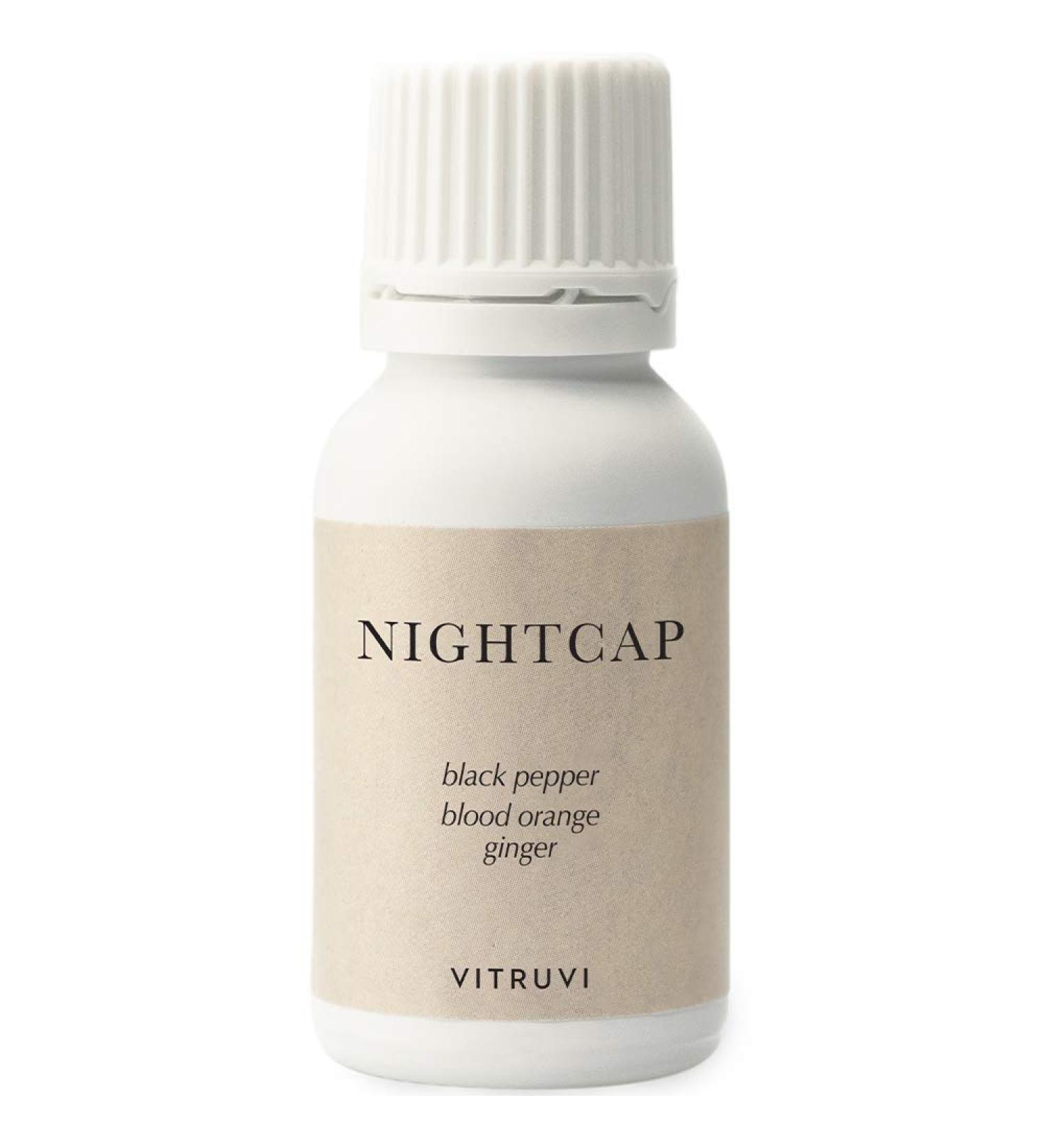 Vitruvi Nightcap Essential Oil Blend - 100% Pure Black Pepper Blood Orange & Ginger - Cozy Aromatherapy 0.5 fl.oz | International Shipping Available - Buy Online on GoSupps.com
