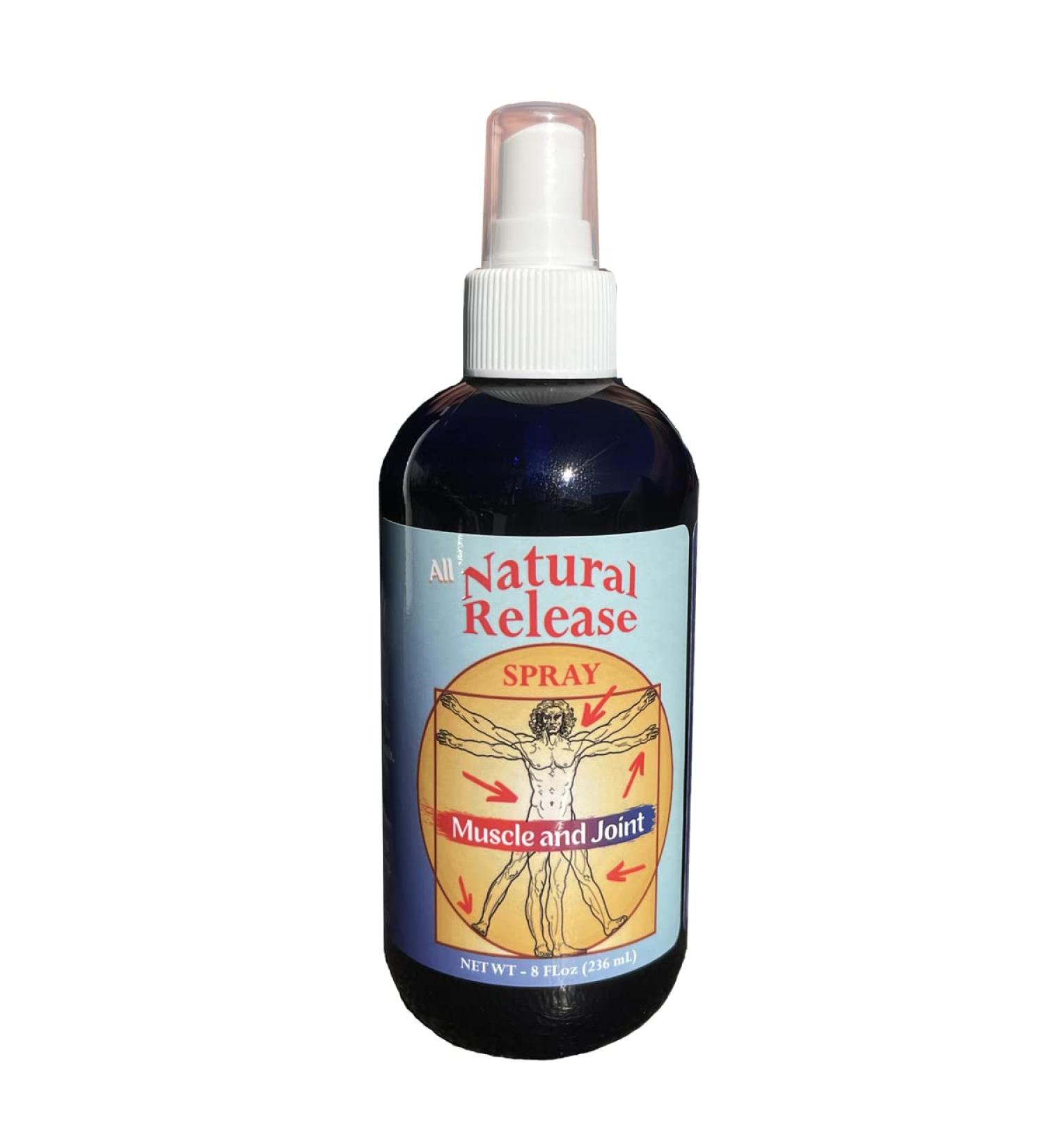 Natural Release Muscle & Joint Spray Fast Acting Relief for Sore Back Knees Hips & Night Cramps | Menthol Free (8 oz) - International Shipping Available - Buy Online on GoSupps.com