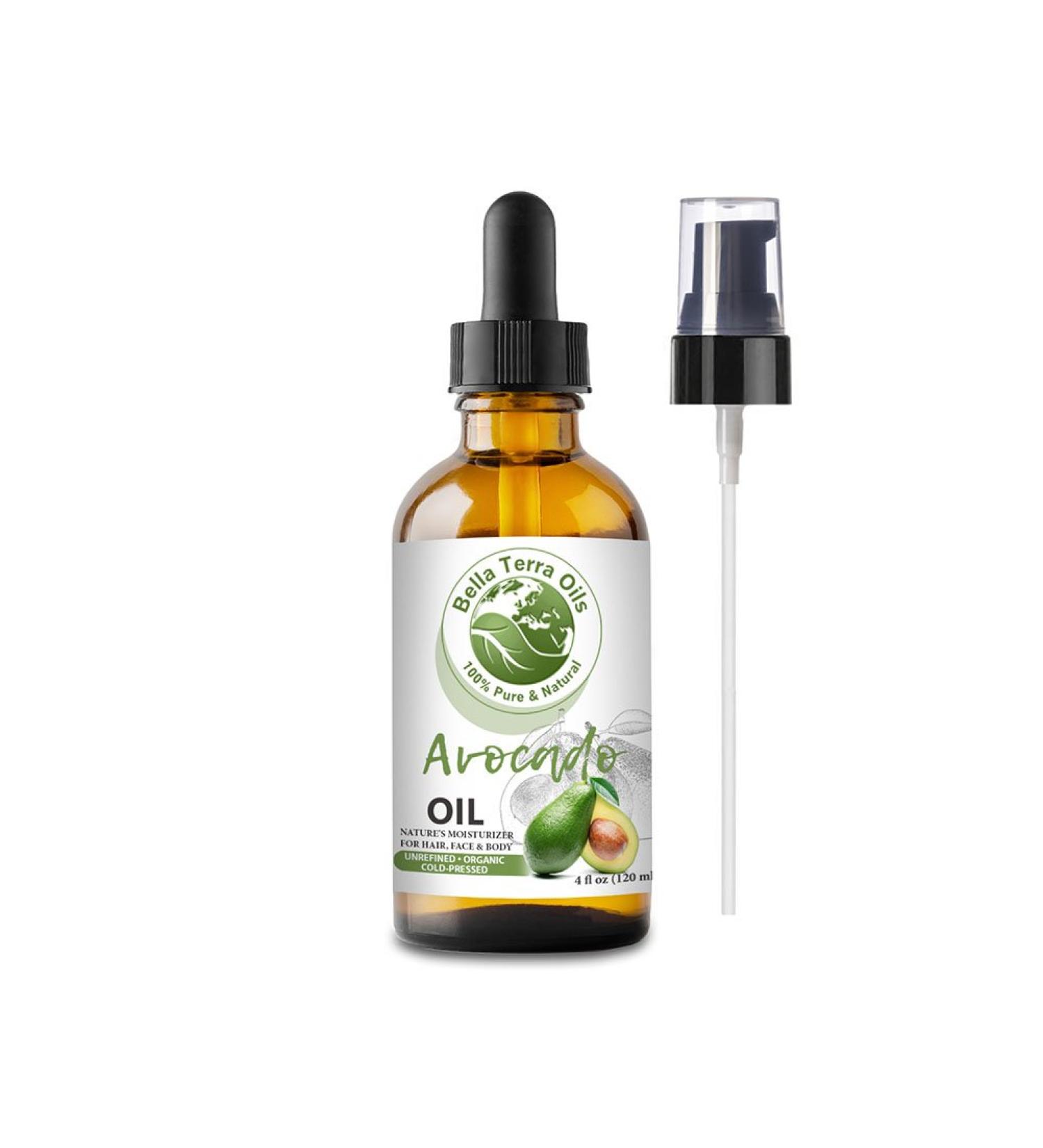 Organic Cold-Pressed Avocado Oil 4oz - 100% Pure & Unrefined - Natural Moisturizer for Hair, Face, Body, Nails, Stretch Marks - Rich in Antioxidants and Fatty Acids - Buy Online on GoSupps.com