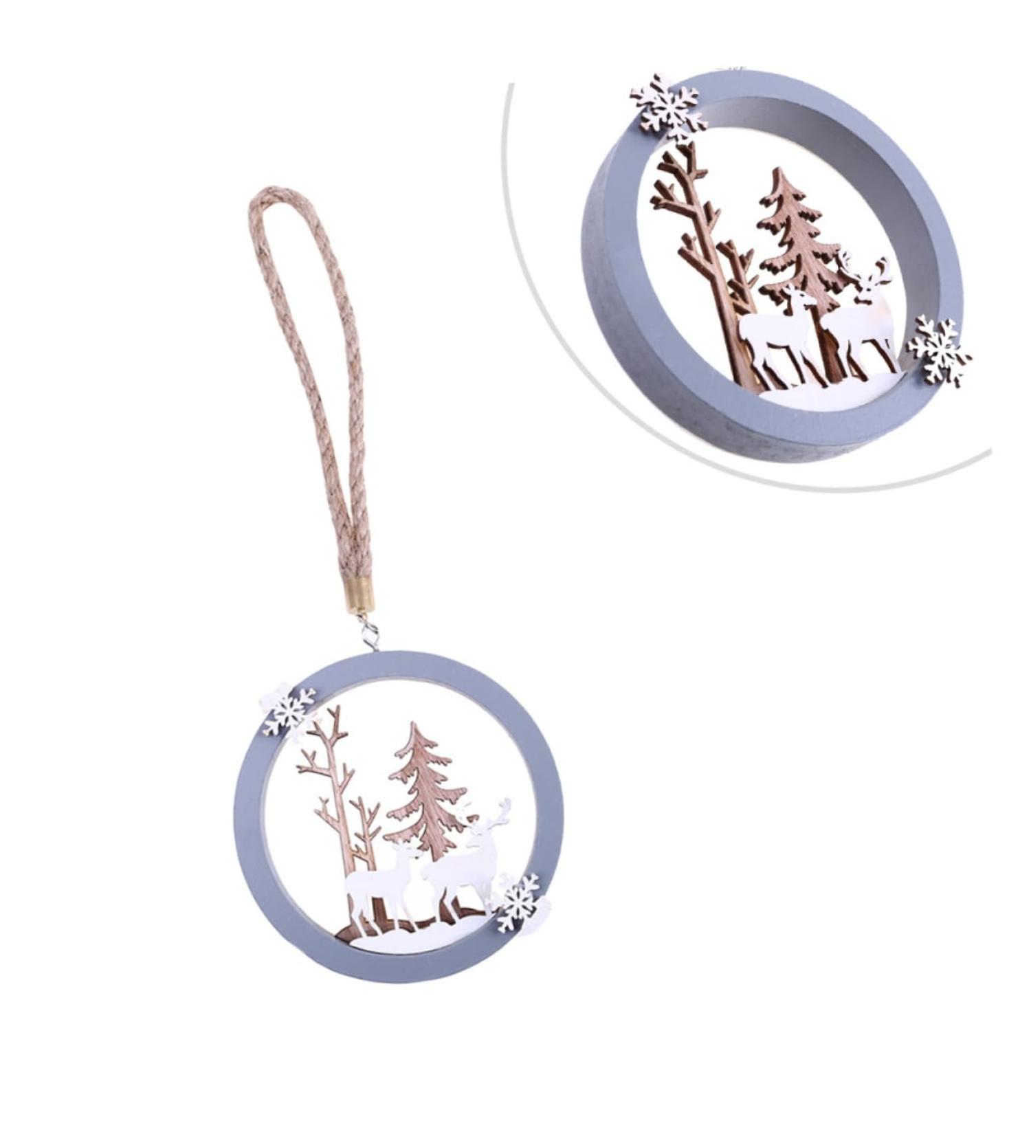 Yardenfun Hollow-Out Pendant Wooden Pendant Hanging Pendant Wall Hanging Decorate Christmas - Buy Online on GoSupps.com