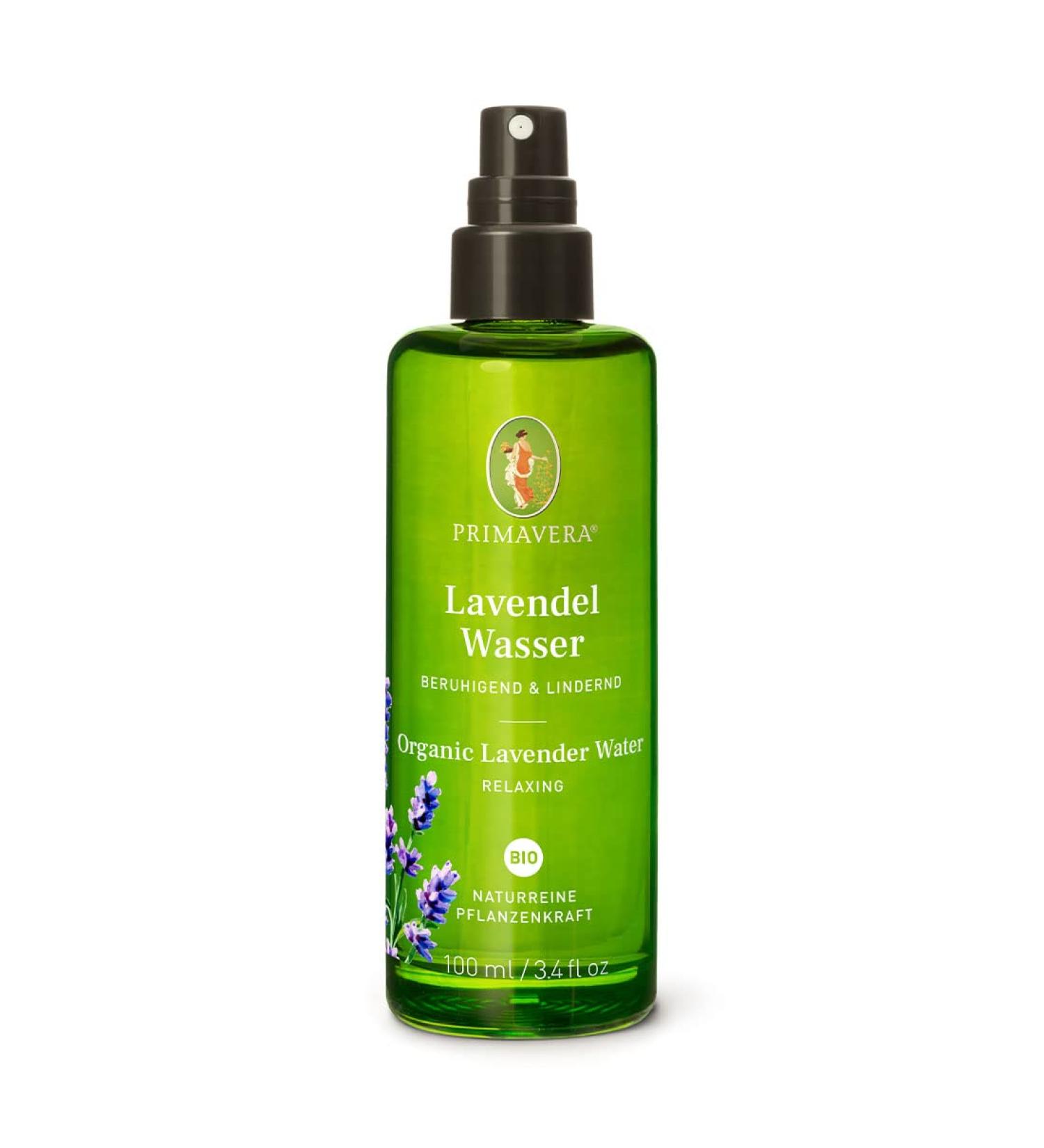 Organic Lavender Water 100ml | Pure Hydrolate Body Spray | Relaxing Aromatherapy | Vegan Glass Bottle - Primavera - Buy Online on GoSupps.com